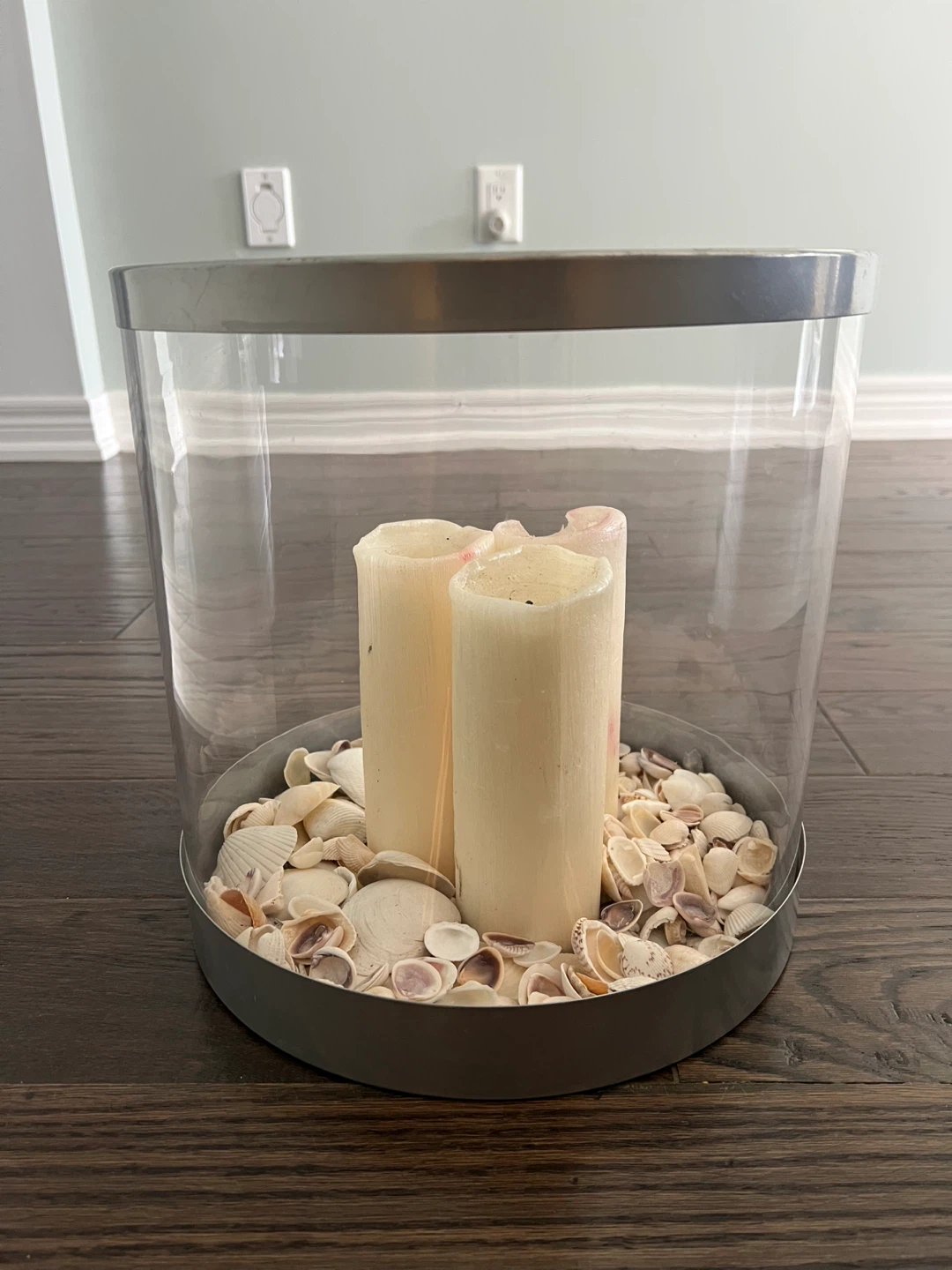 Decorative Glass Candle Holder with Shells - photo 4