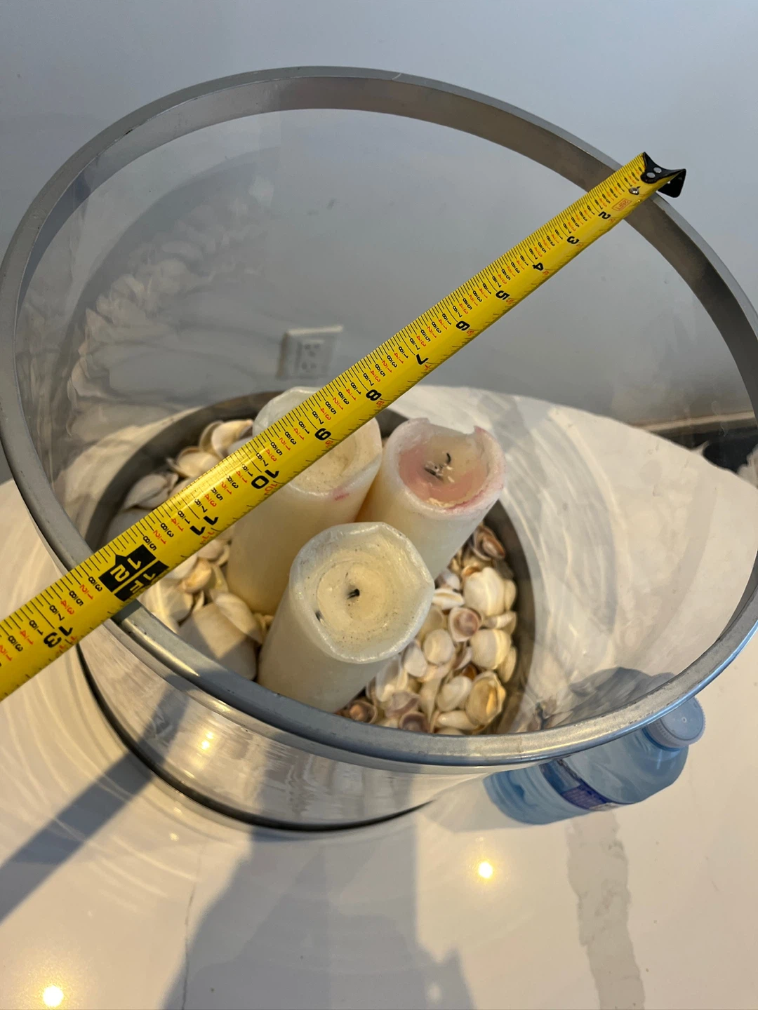 Decorative Glass Candle Holder with Shells - photo 5