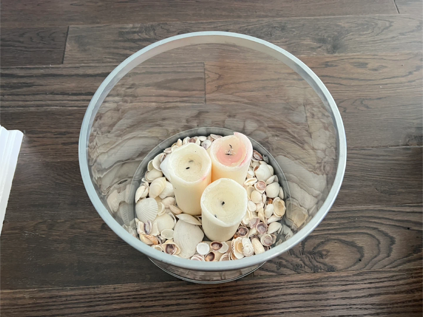 Decorative Glass Candle Holder with Shells - photo 3