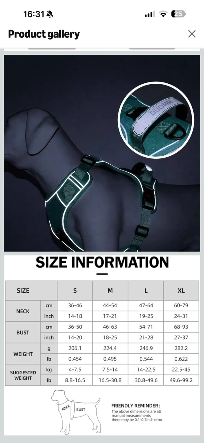 DUOMM Dog Harness - Medium - photo 2