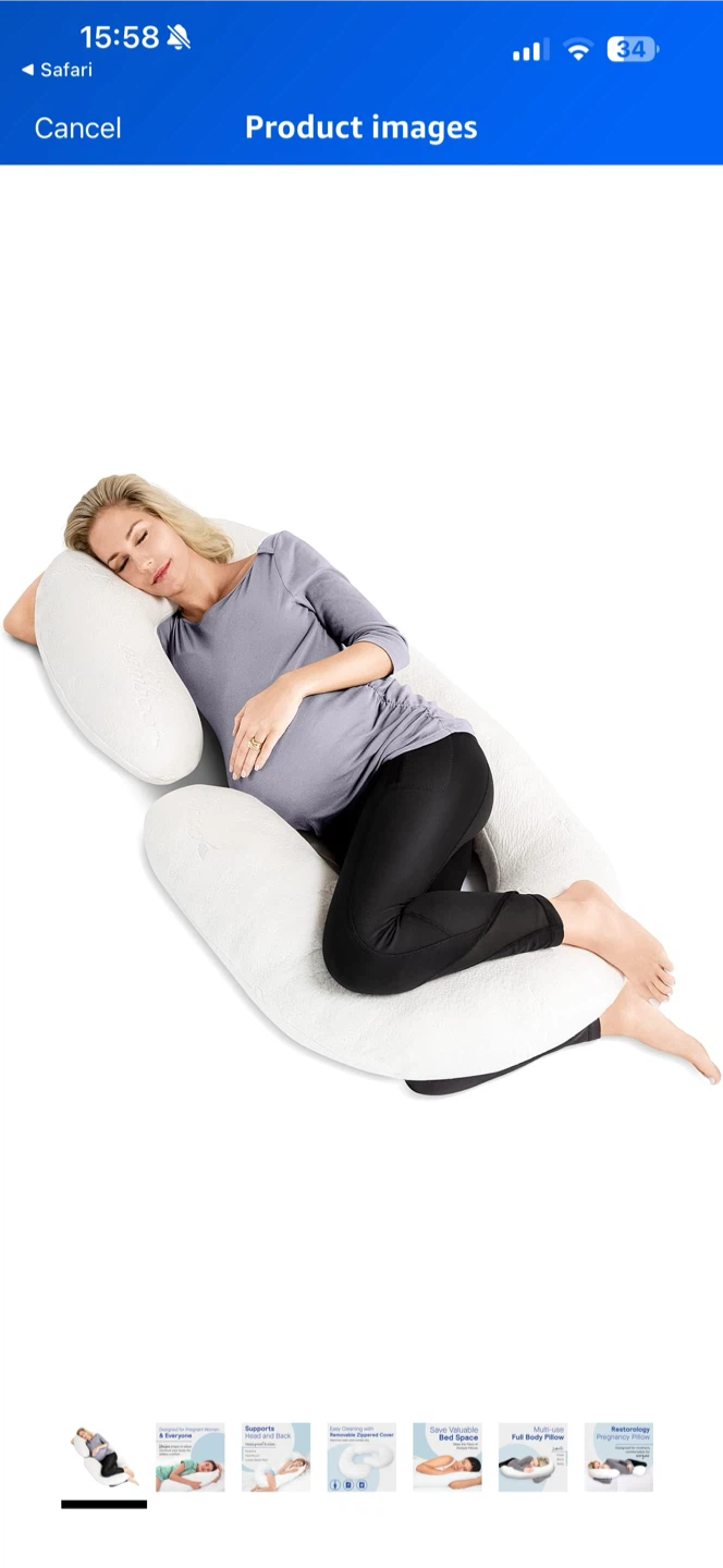 LANCRIA C-Shaped Maternity Pillow