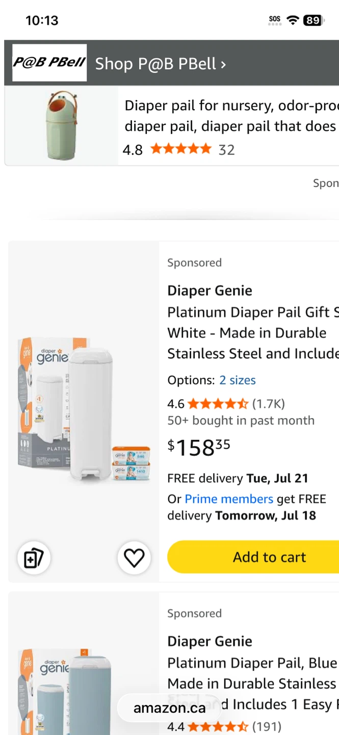 IMMACULATE Diaper Genie Platinum Pail - photo 2