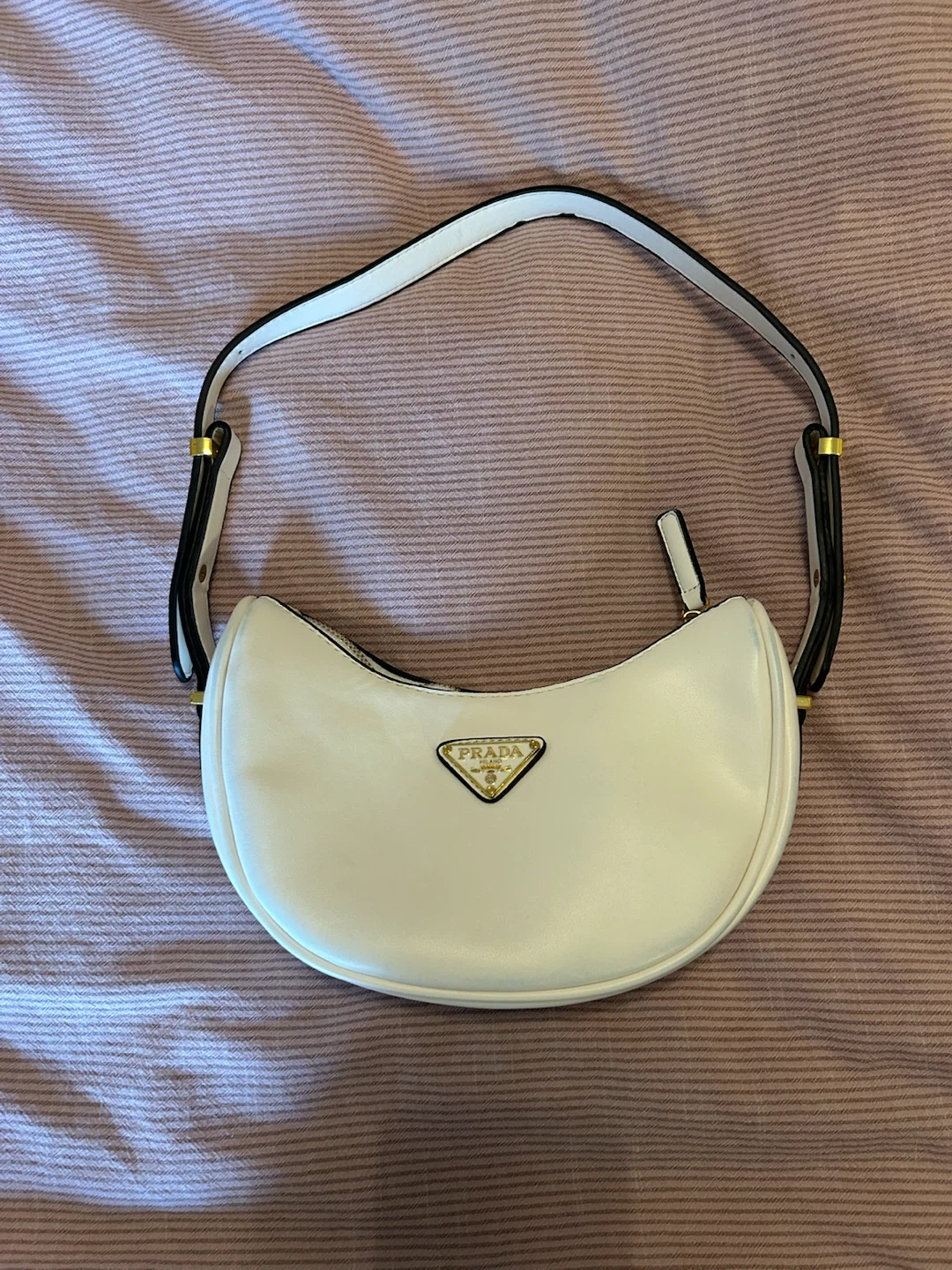 Prada Arqué Small Leather Shoulder Bag