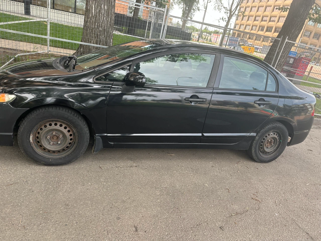 Black Honda Civic Sedan 2010 rebuilt - photo 2