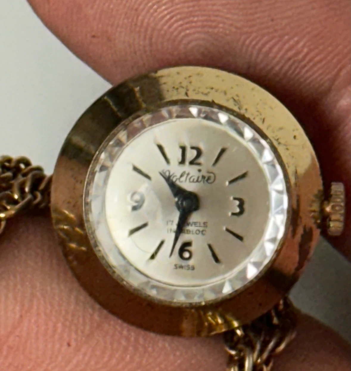 Voltaire Germinal Voltaire 17 jewel Swiss wind up pendant watch - photo 5
