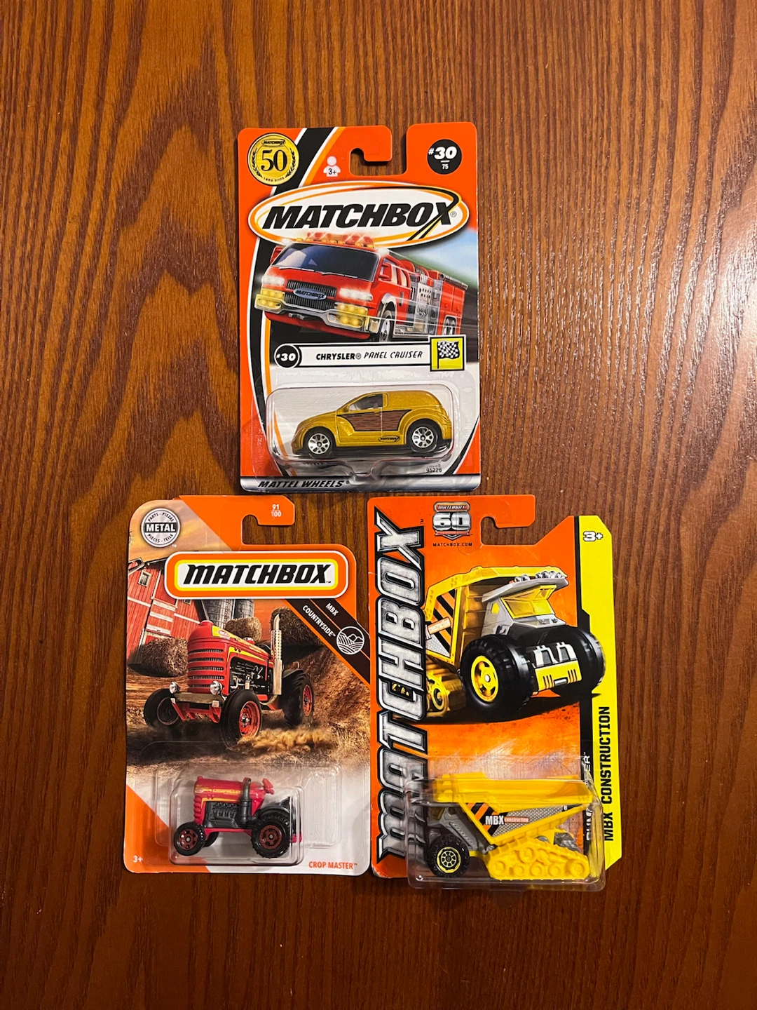 MATCHBOX PANEL CRUISER, DUMP DOZER, CROP MASTER