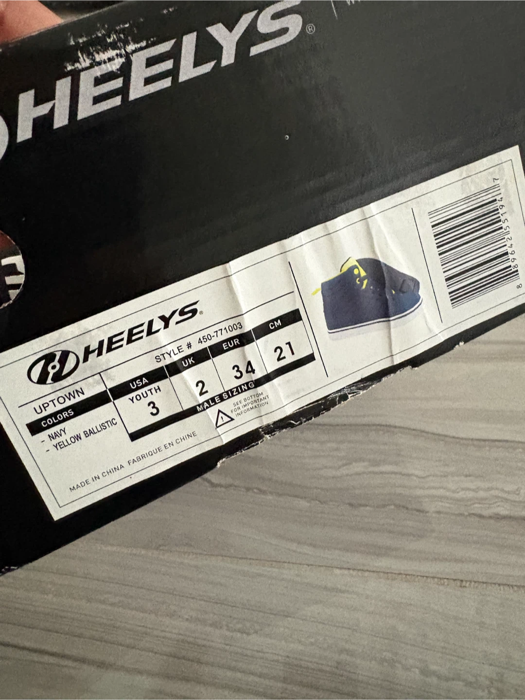 Heelys Youth Size 3 Uptown Navy/Yellow Ballistic - photo 5