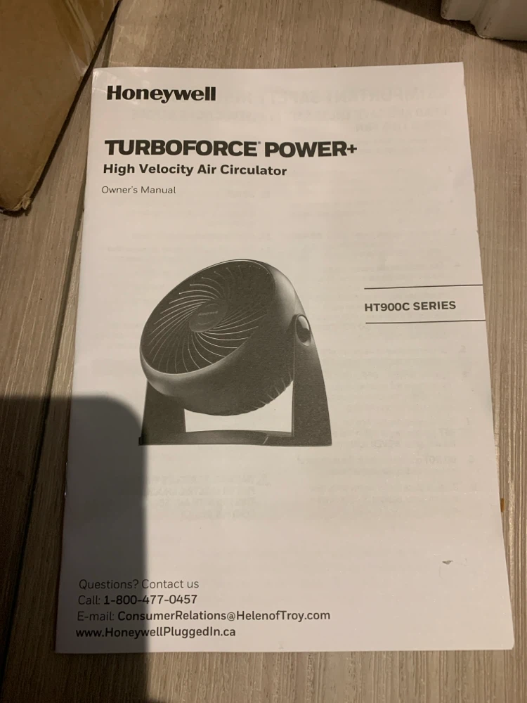 Honeywell TurboForce Power+ High Velocity Air Circulator HT900C - photo 3
