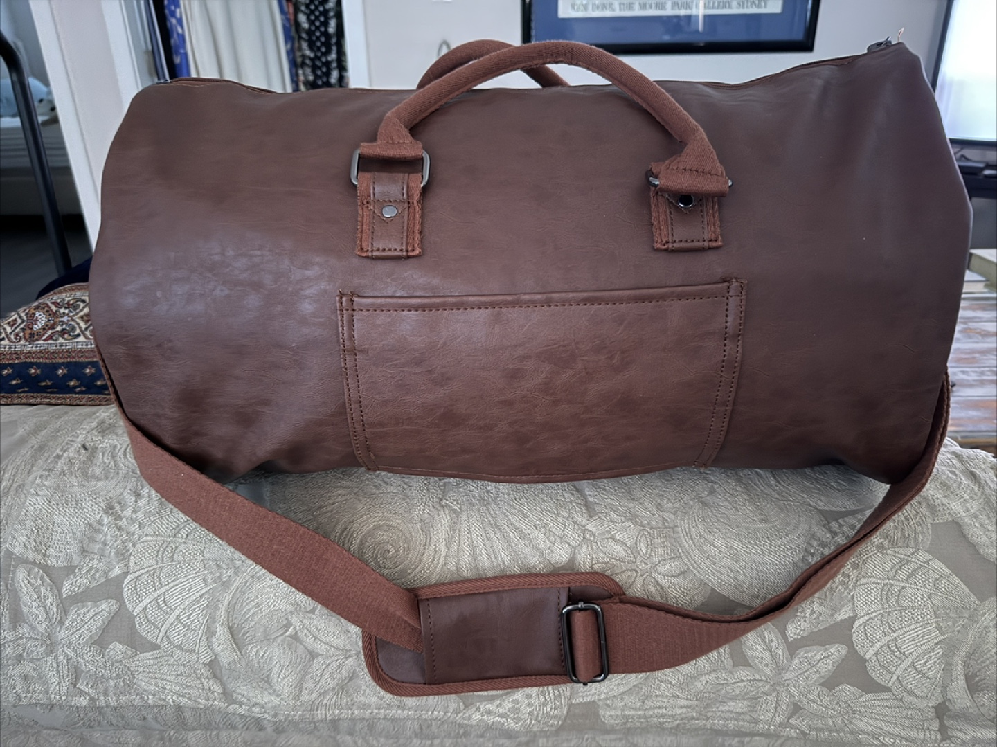 Faux Leather Duffle Bag - photo 4