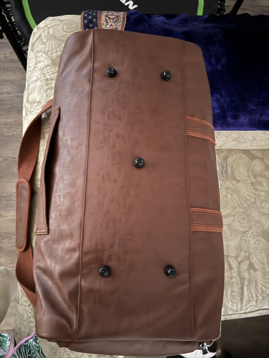 Faux Leather Duffle Bag - photo 5