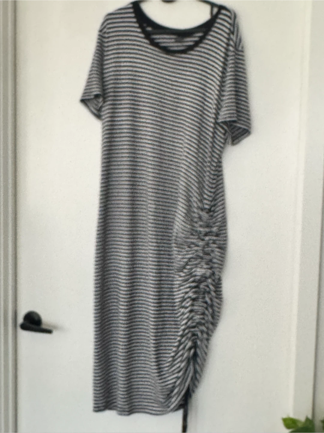 Striped Ruched Midi Dress - photo 2