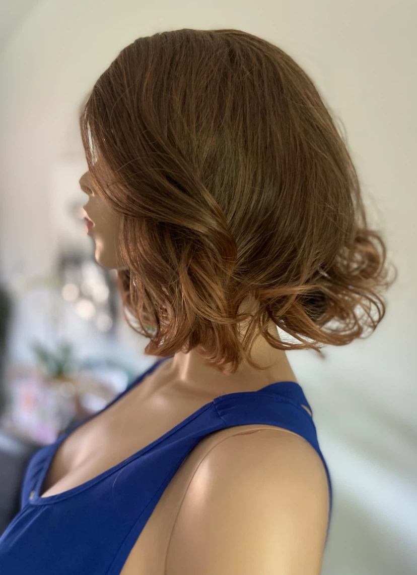 NWOT Short, Wavy, Brown Synthetic Wig w/ Side Parting (23787 - photo 5