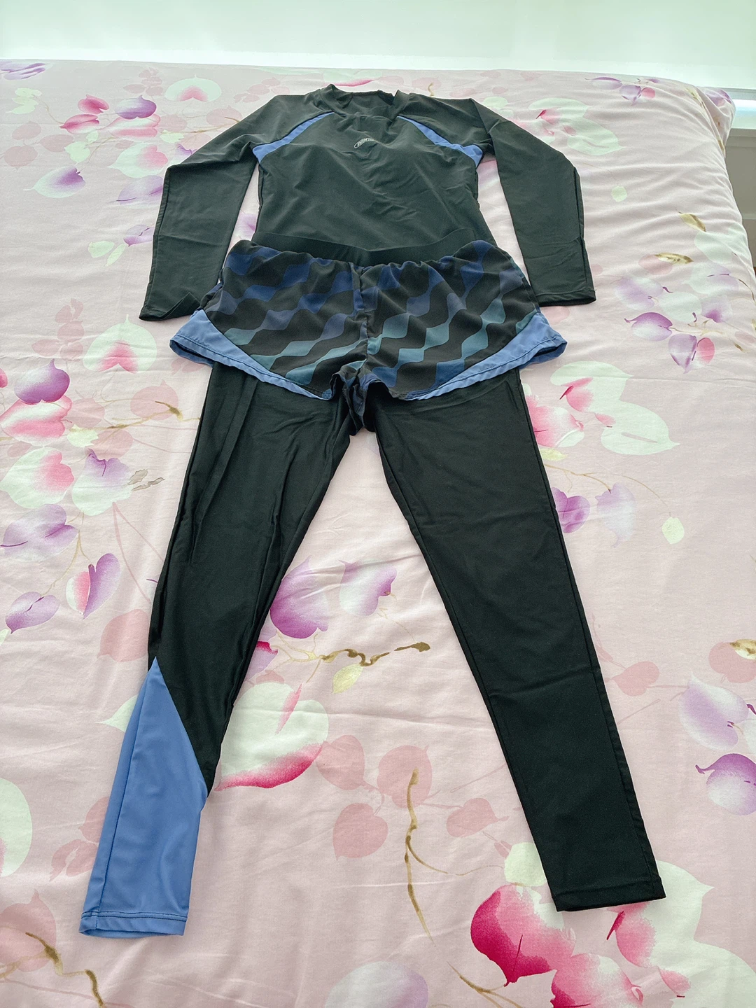361° Women's Athletic Set - Black/Blue (XL)