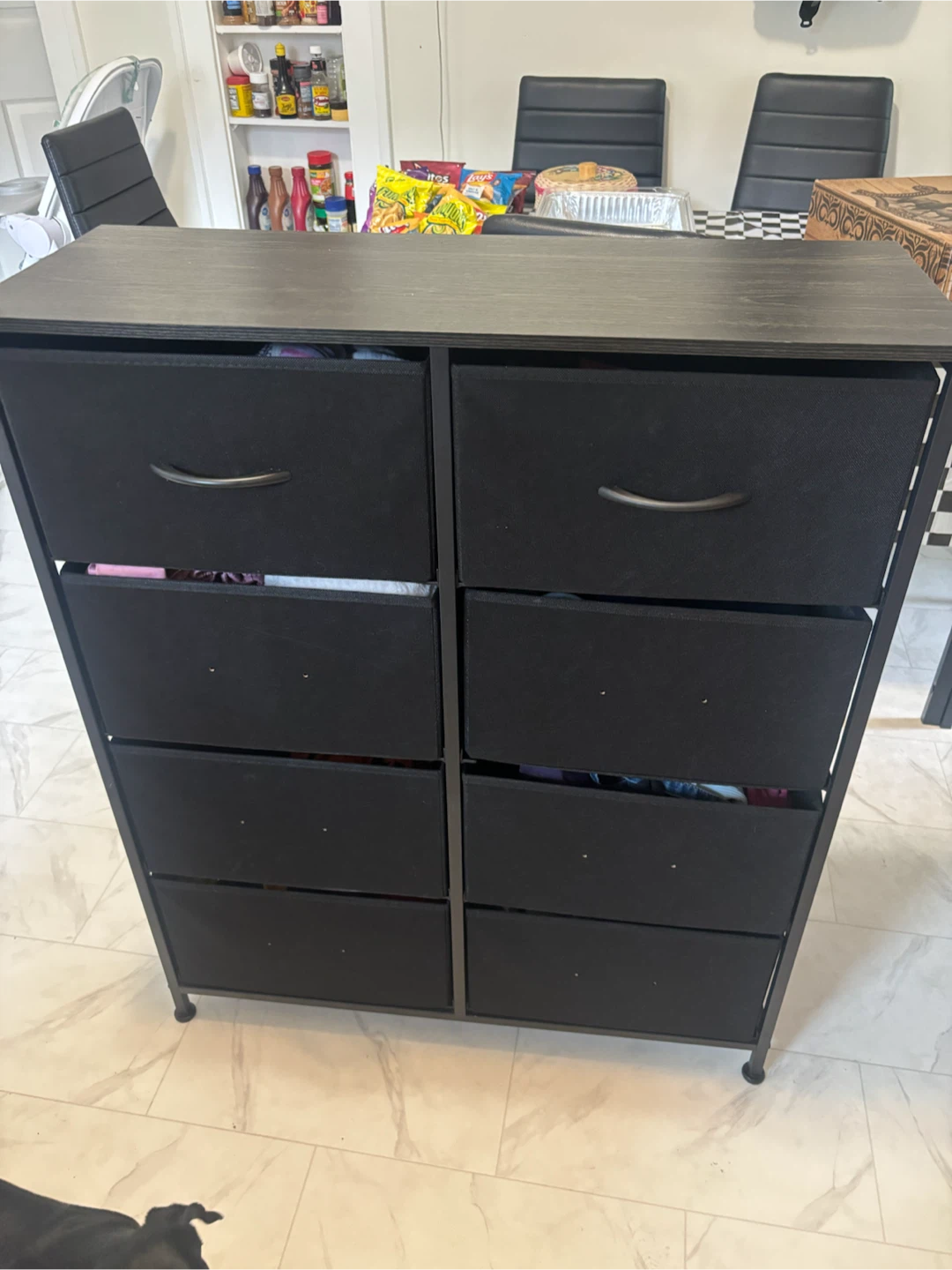 Black 8-Drawer Dresser