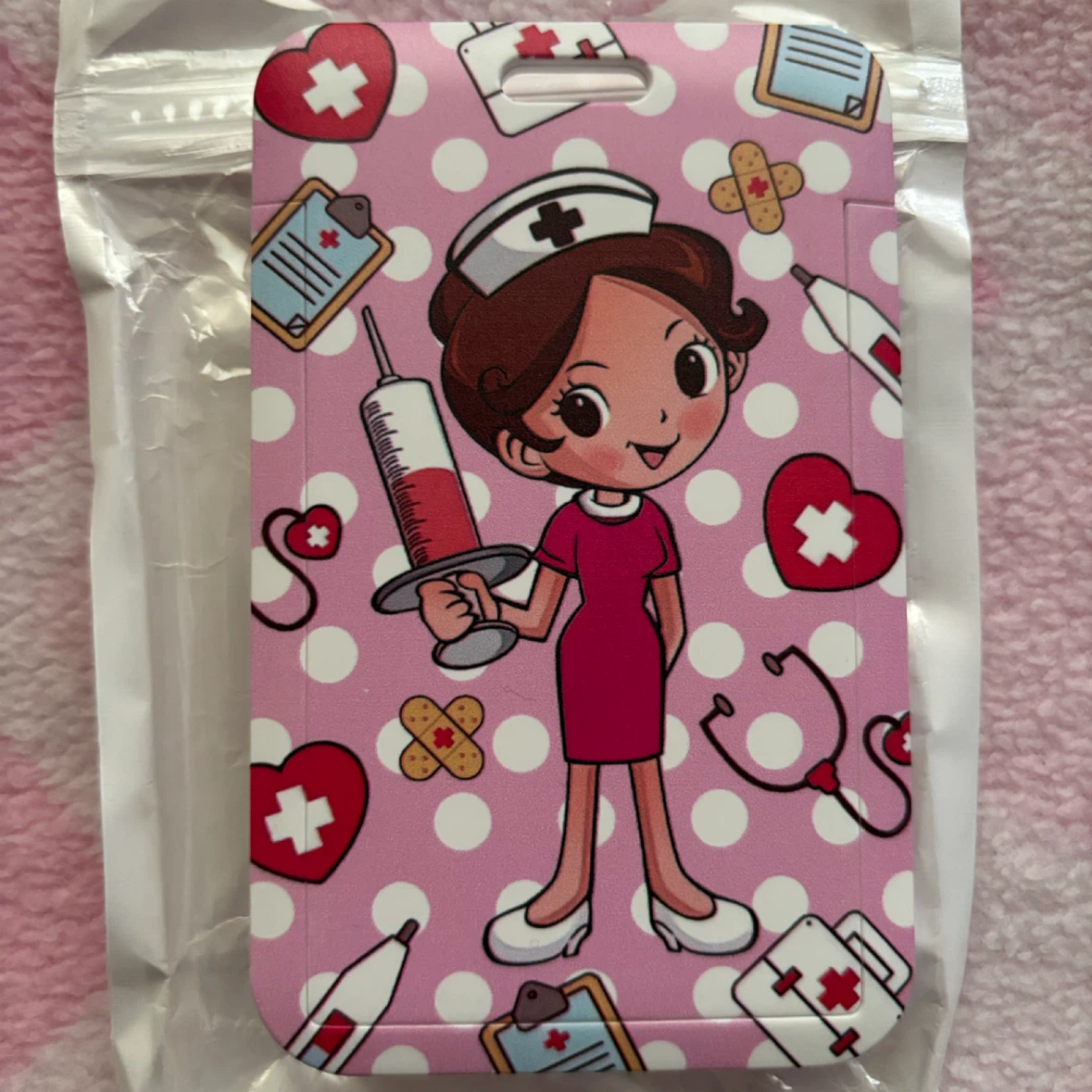 Nurse Themed Badge Holder With Lanyard - photo 2