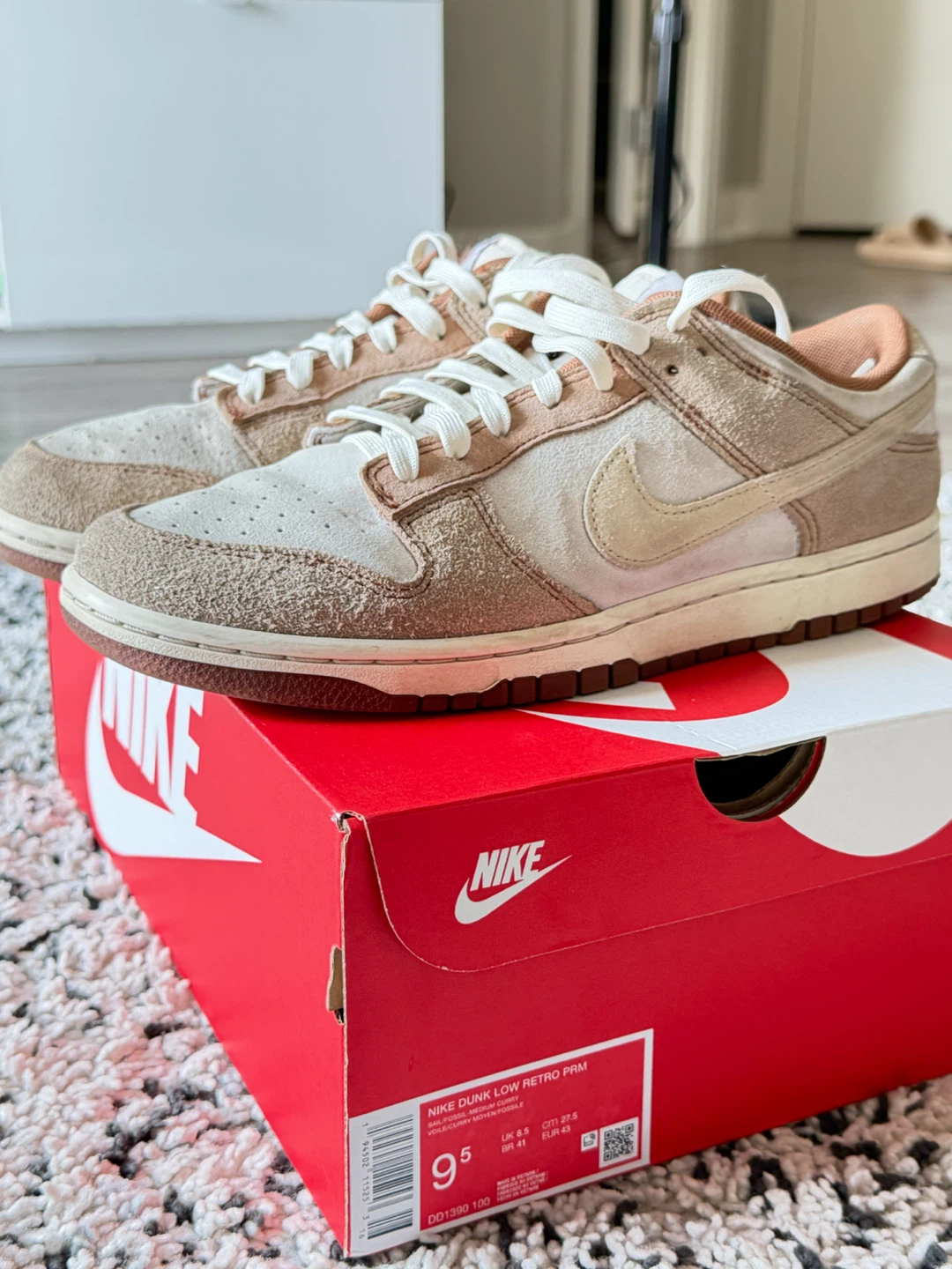 Nike Dunk Low Retro PRM "Medium Curry" Shoes - photo 4