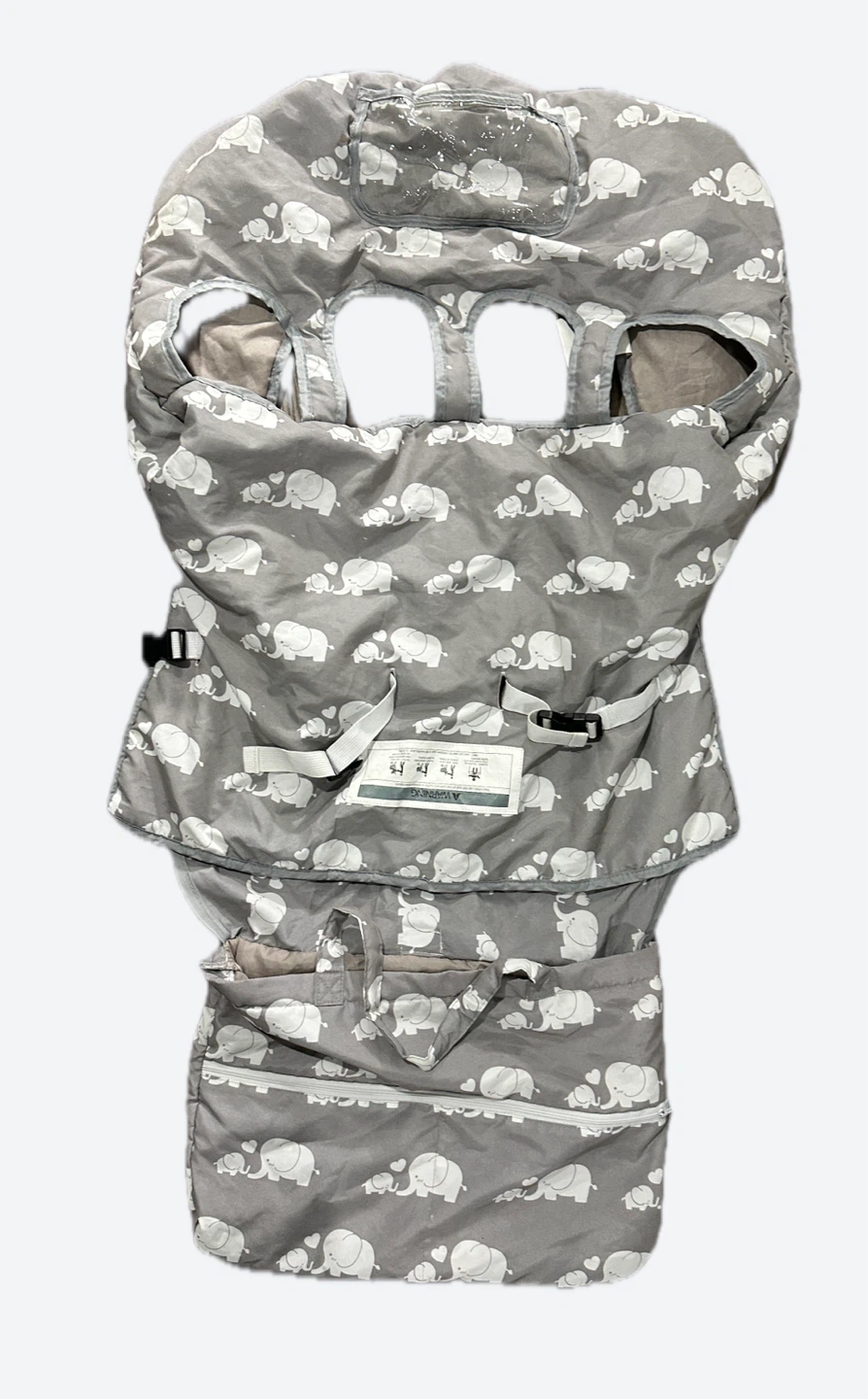 Baby/toddler shopping cart Cover with Elephant Print