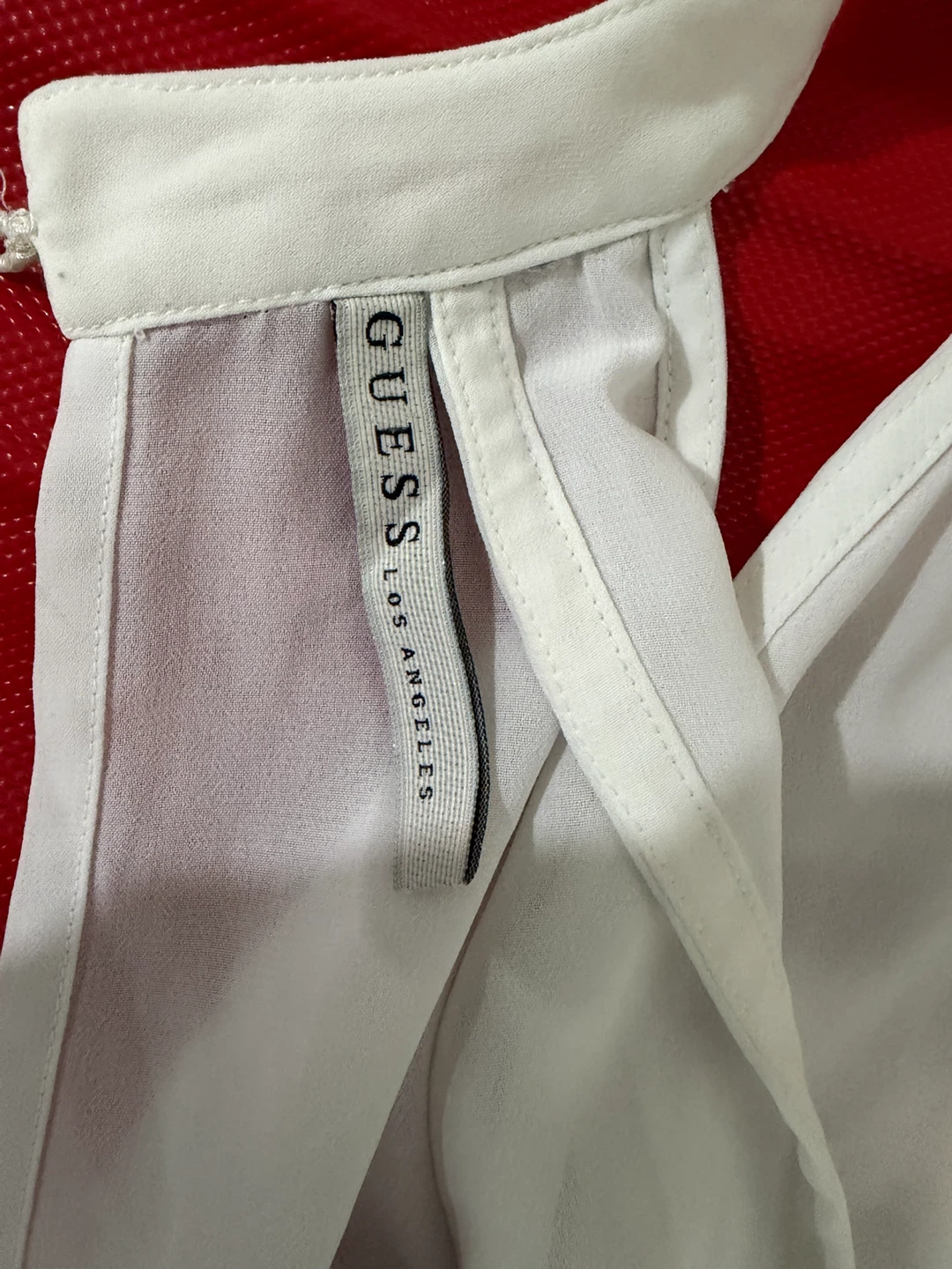Guess White V-Neck Halter Top - photo 2