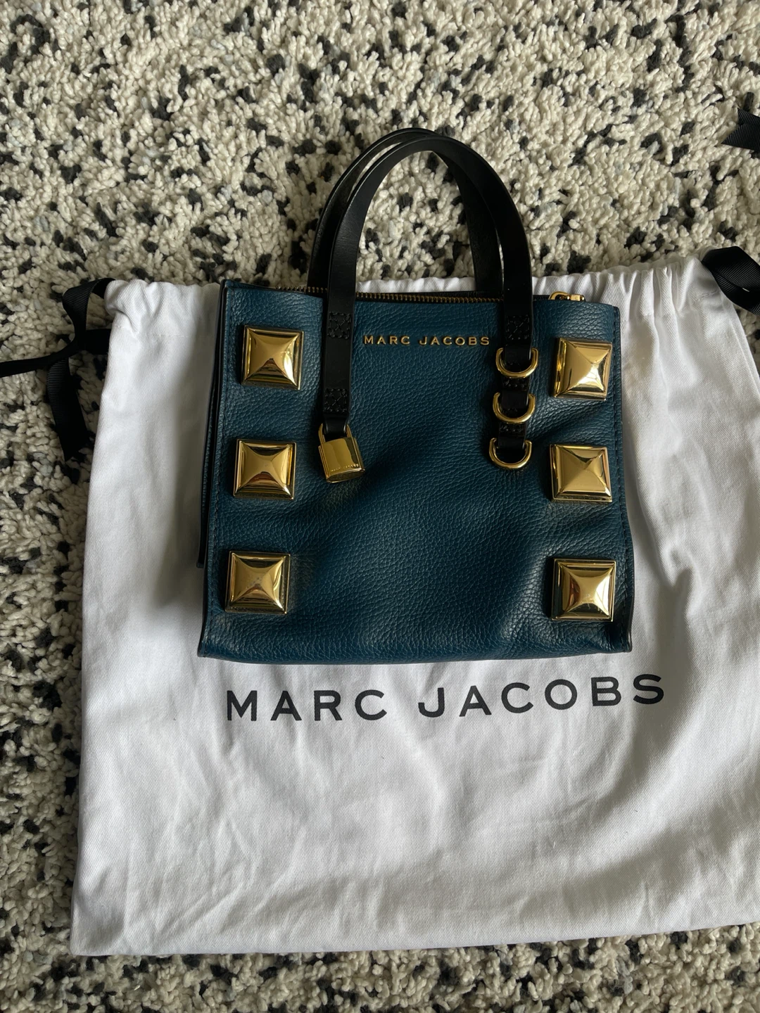 Marc Jacobs Rare Mini Grind Studded Gold Bag