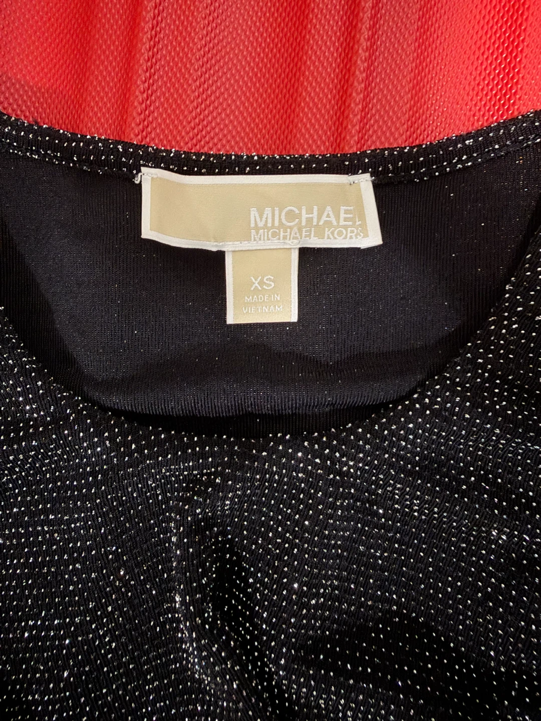 Michael Kors Black Sparkle Cold Shoulder Mini Dress XS - photo 2