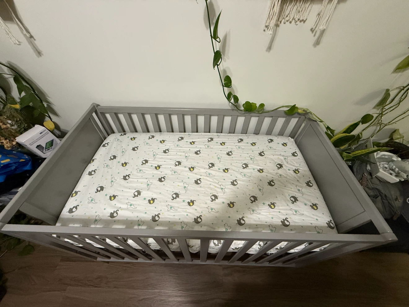 Grey Wooden Baby Crib - photo 2