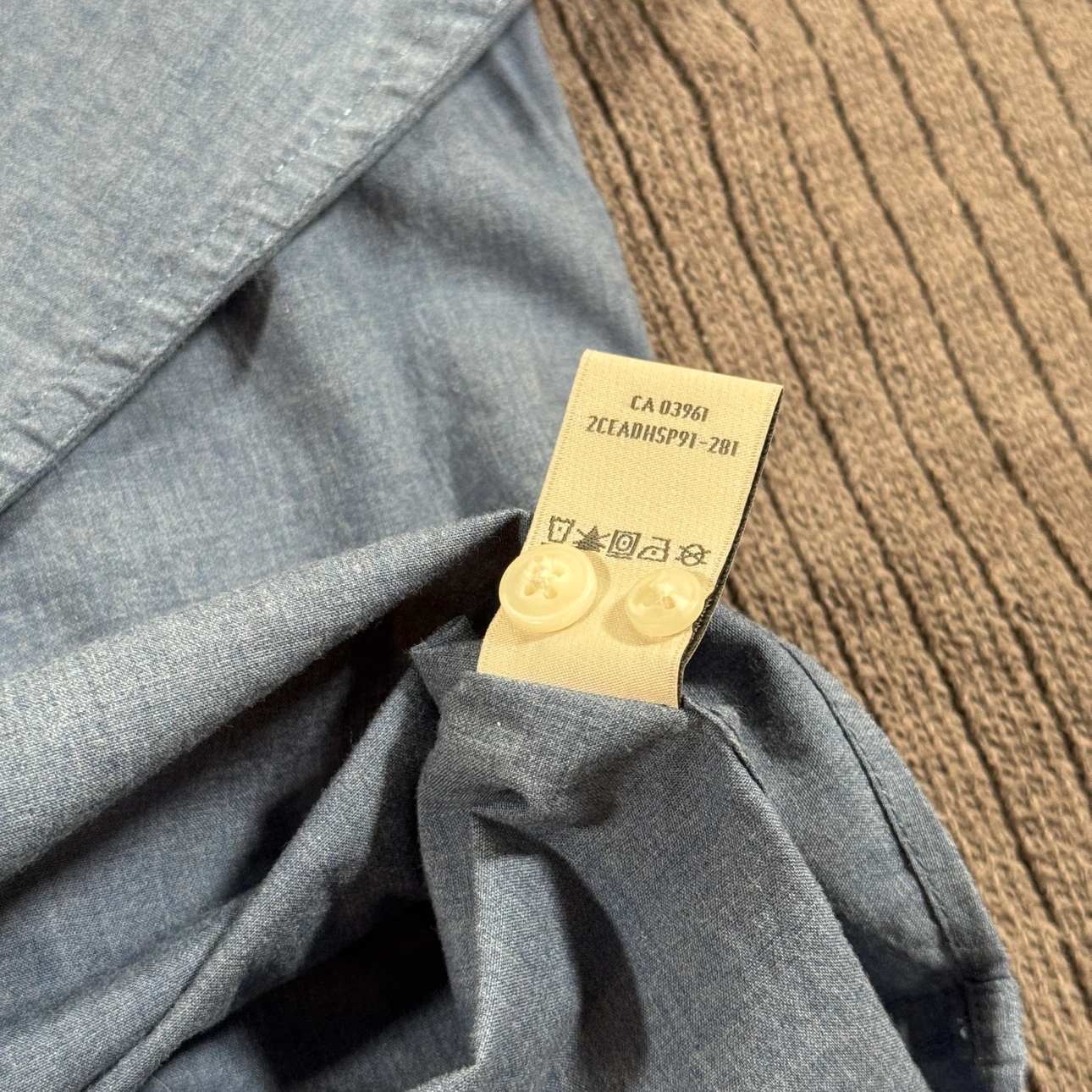 Denver Hayes Men's Chambray Button Down Shirt XL - photo 3