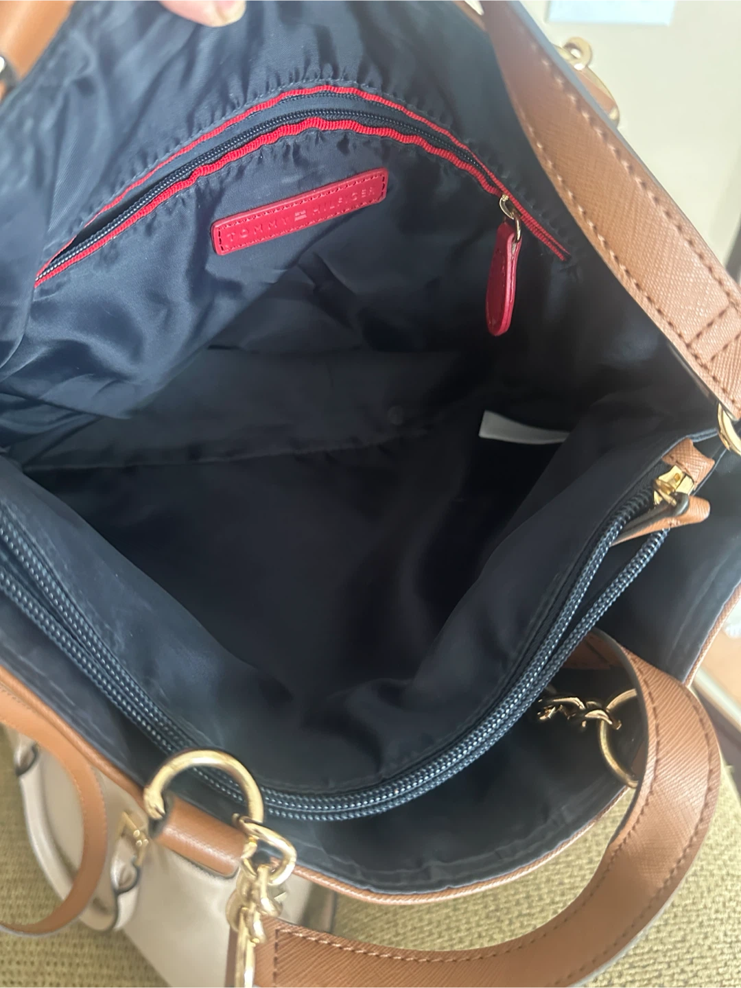Tommy Hilfiger Brown Faux Leather Tote Bag - photo 2