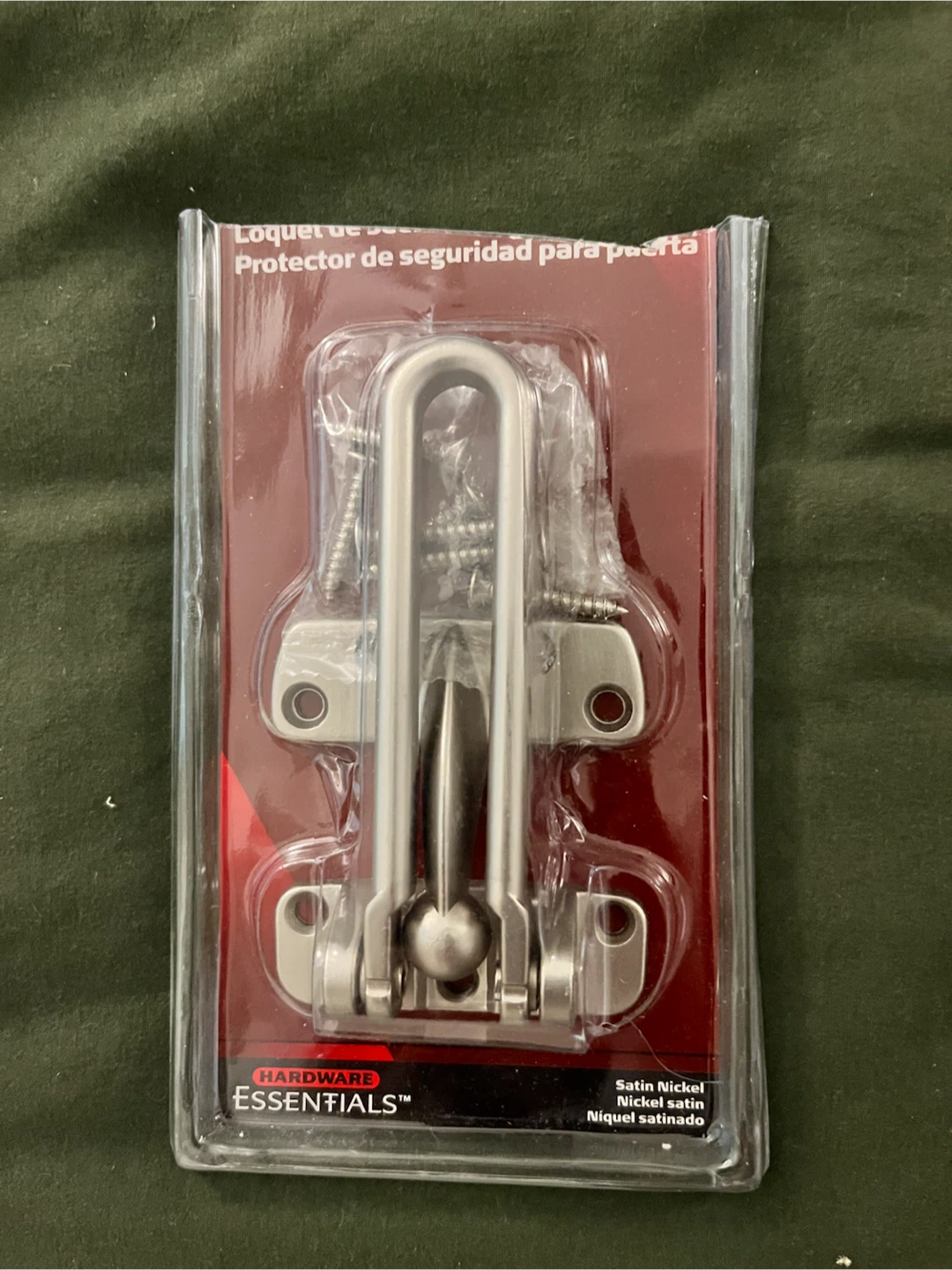 Hardware Essentials Satin Nickel Door Security Protector
