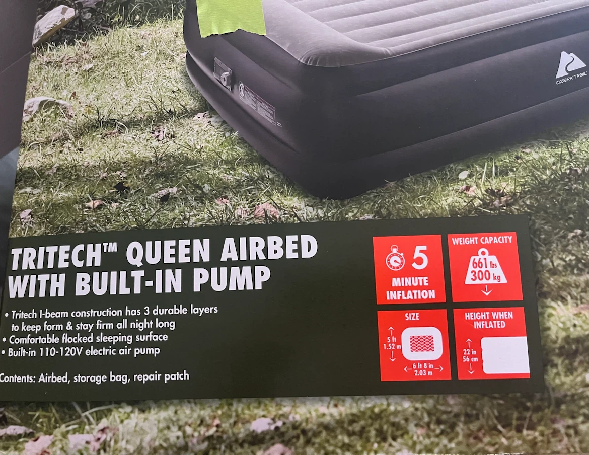 Ozark Trail Queen Airbed with Built-in Pump - photo 2