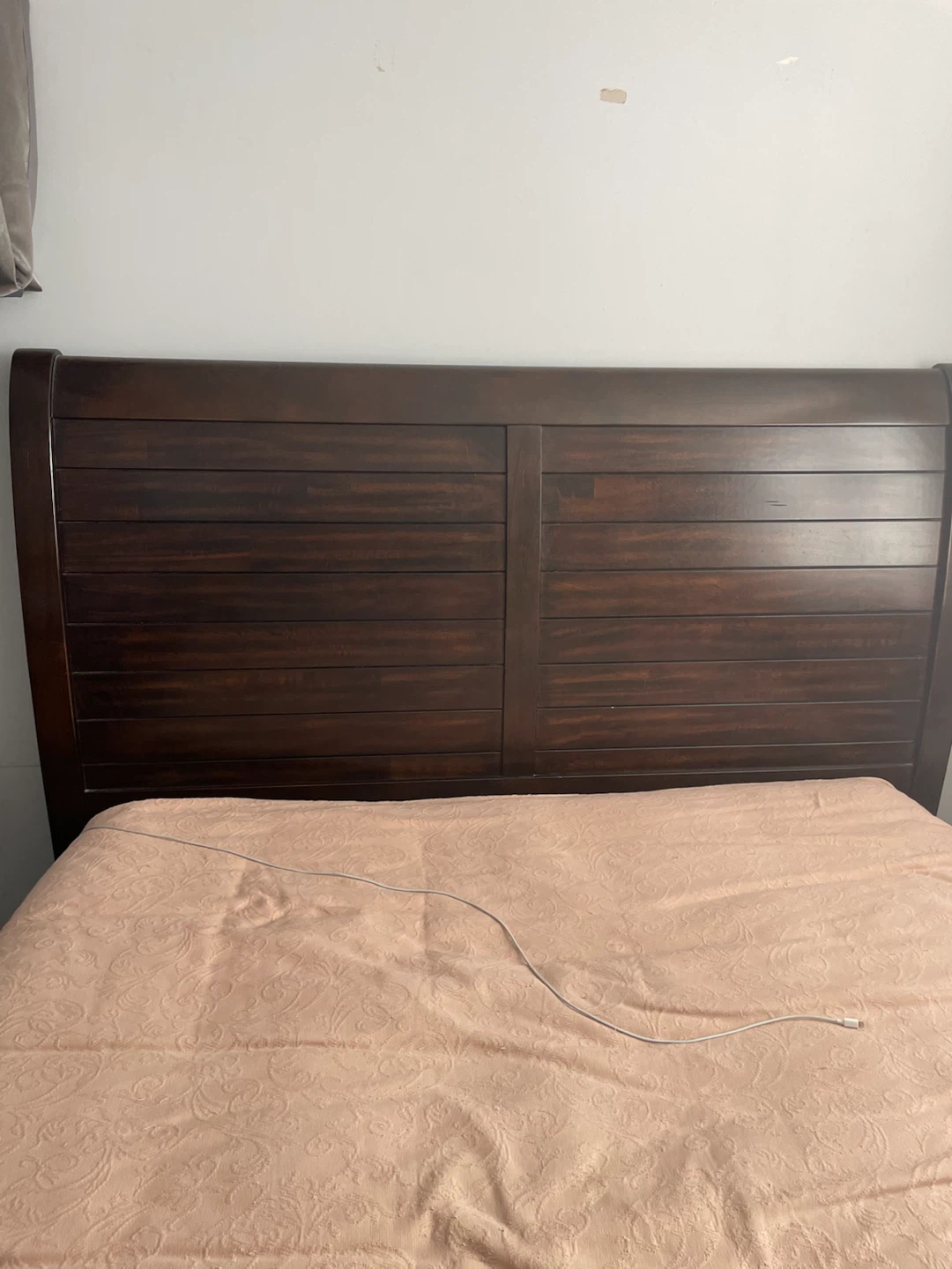 Queen bed frame headboard and drawers - photo 2