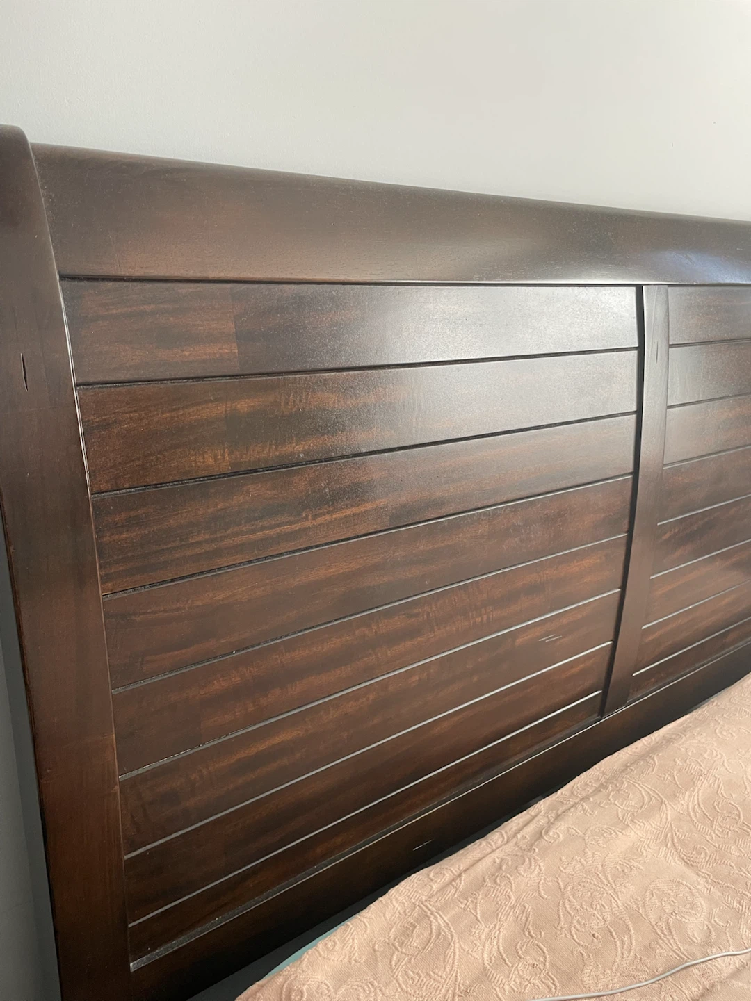 Queen bed frame headboard and drawers - photo 3