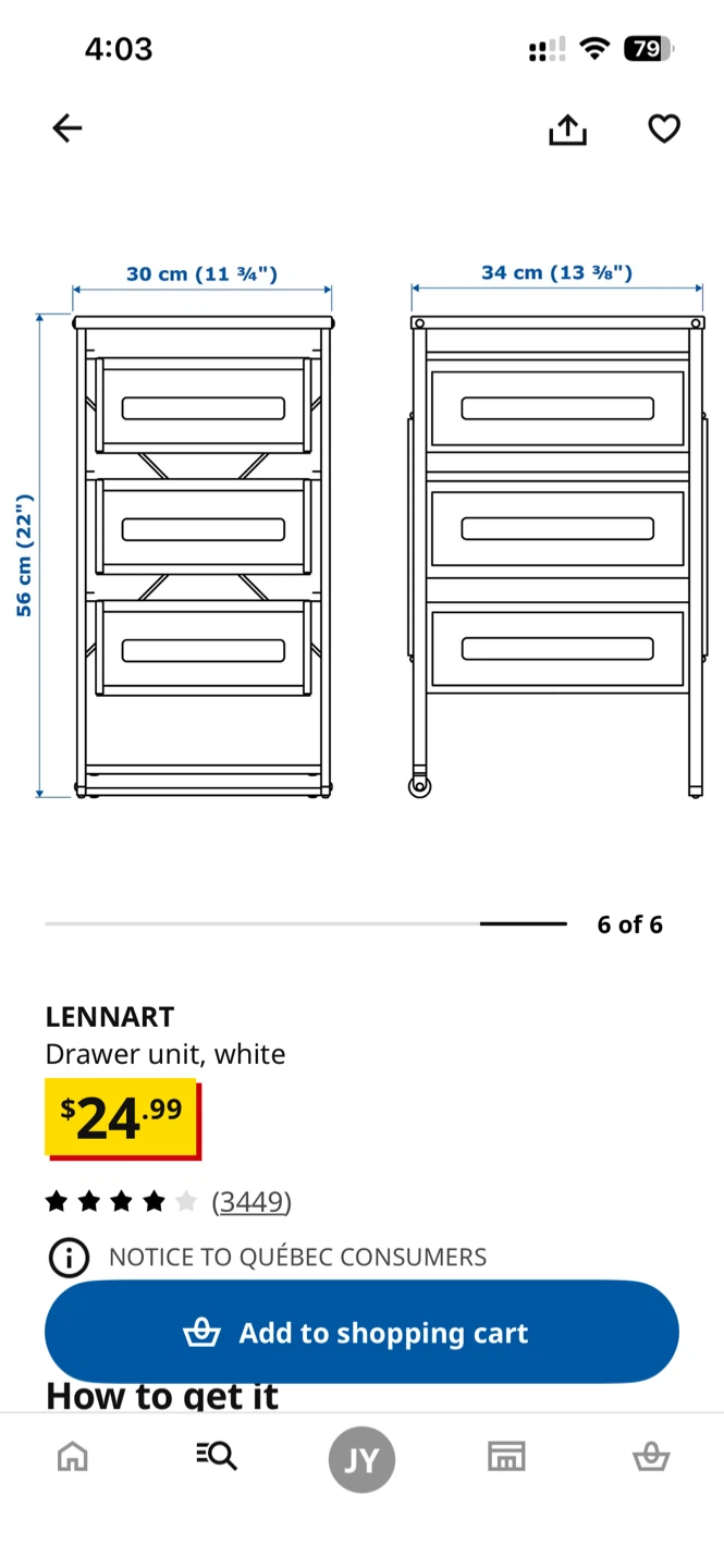 IKEA LENNART Drawer Unit - White - photo 2