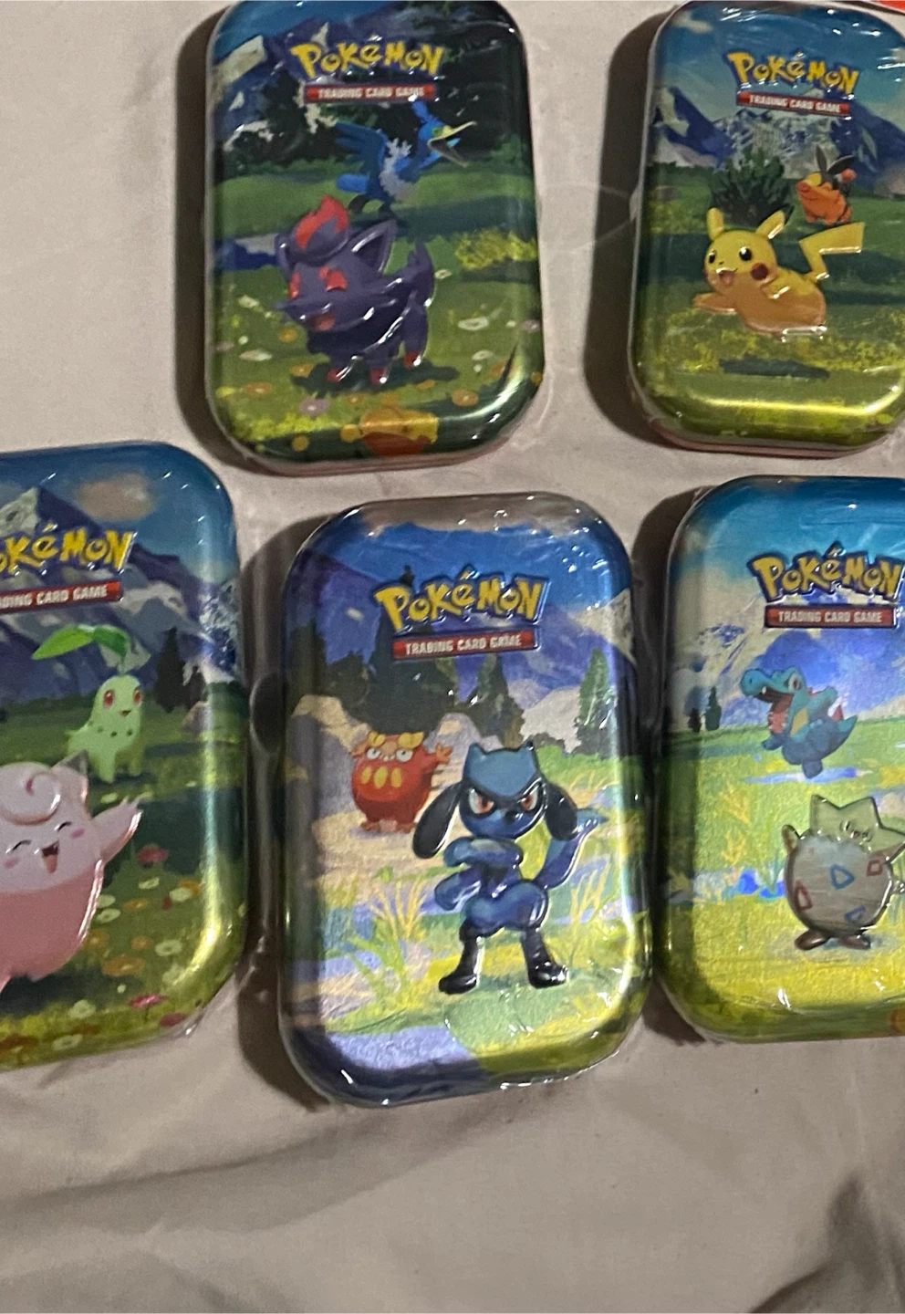 Pokemon Trading Card Game Tins - Set of 5