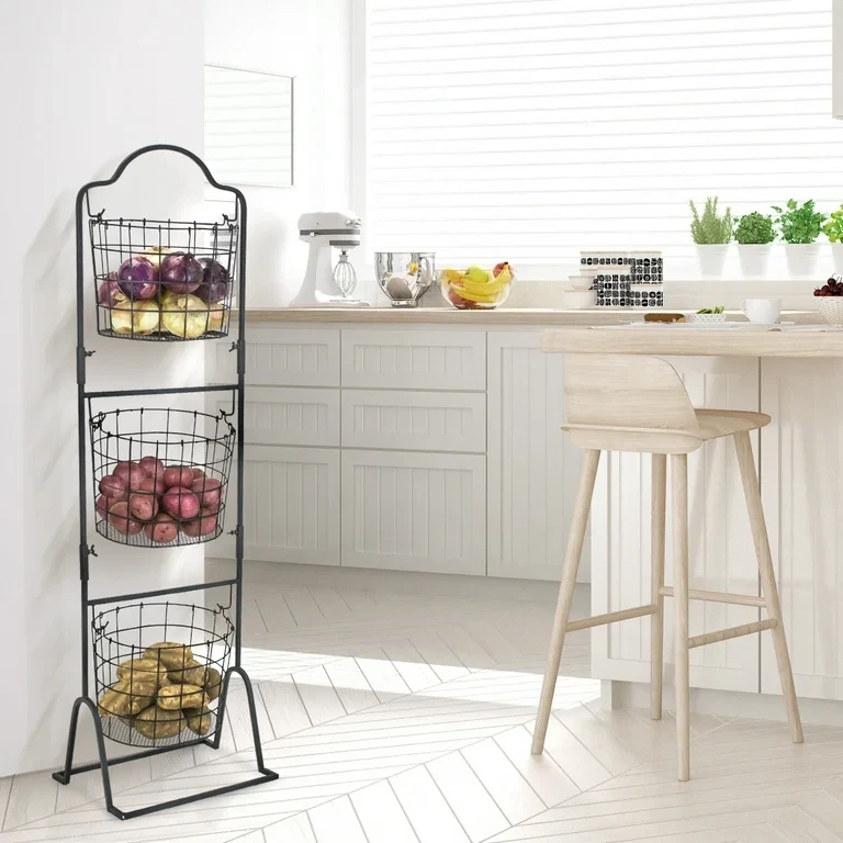 3-Tier Wire Basket Stand - photo 4