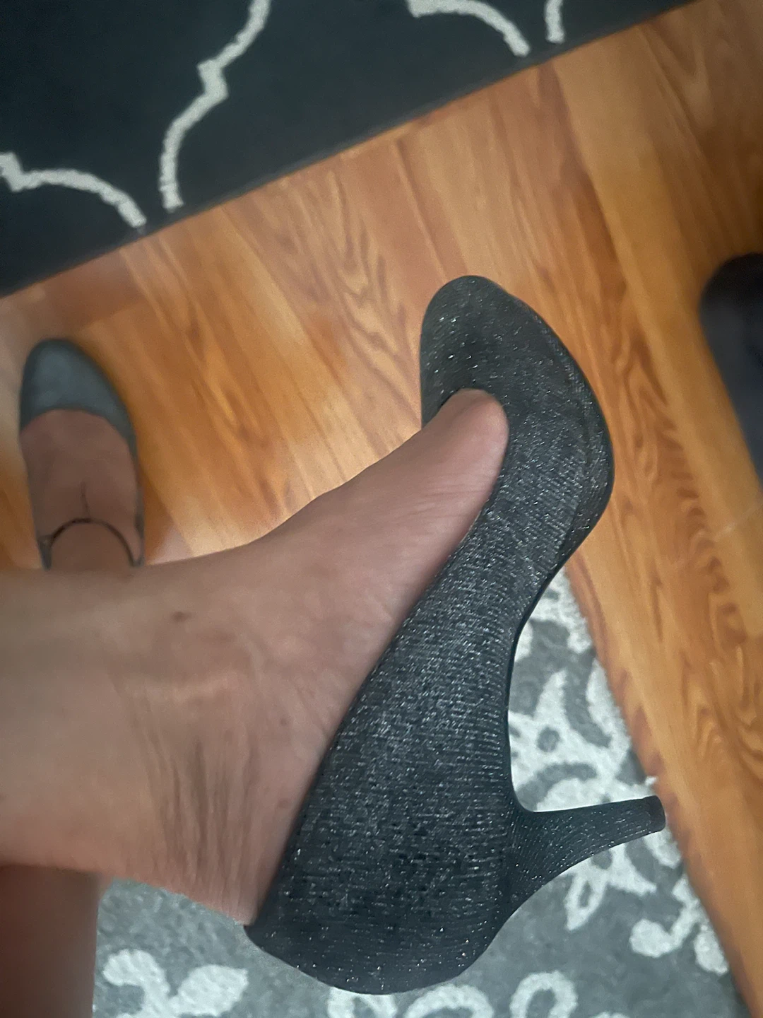 Alfani Women's Sparkly Black Heels - photo 2