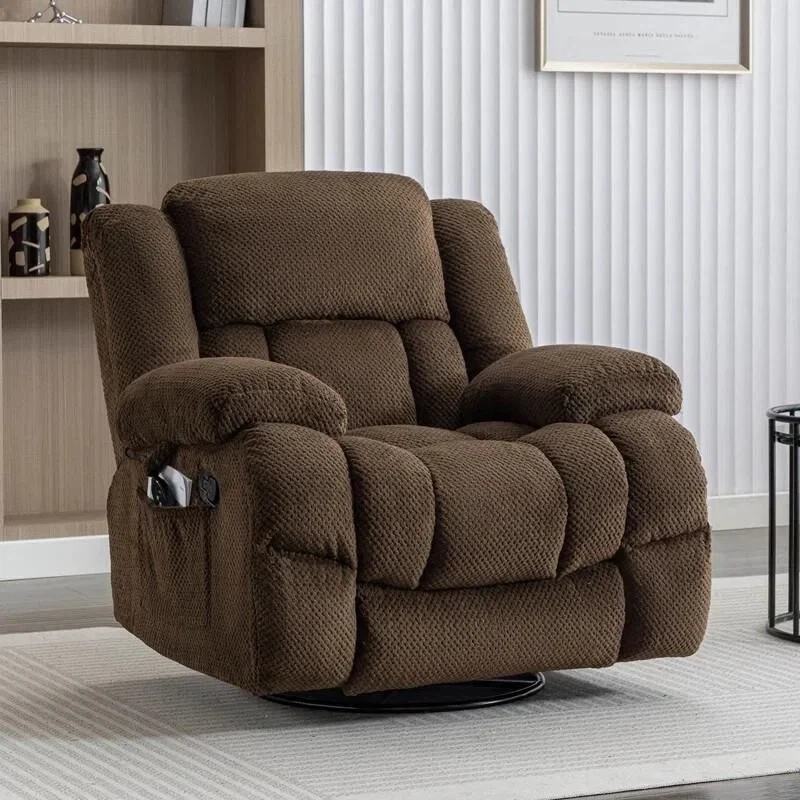 Brown Swivel Recliner Chair