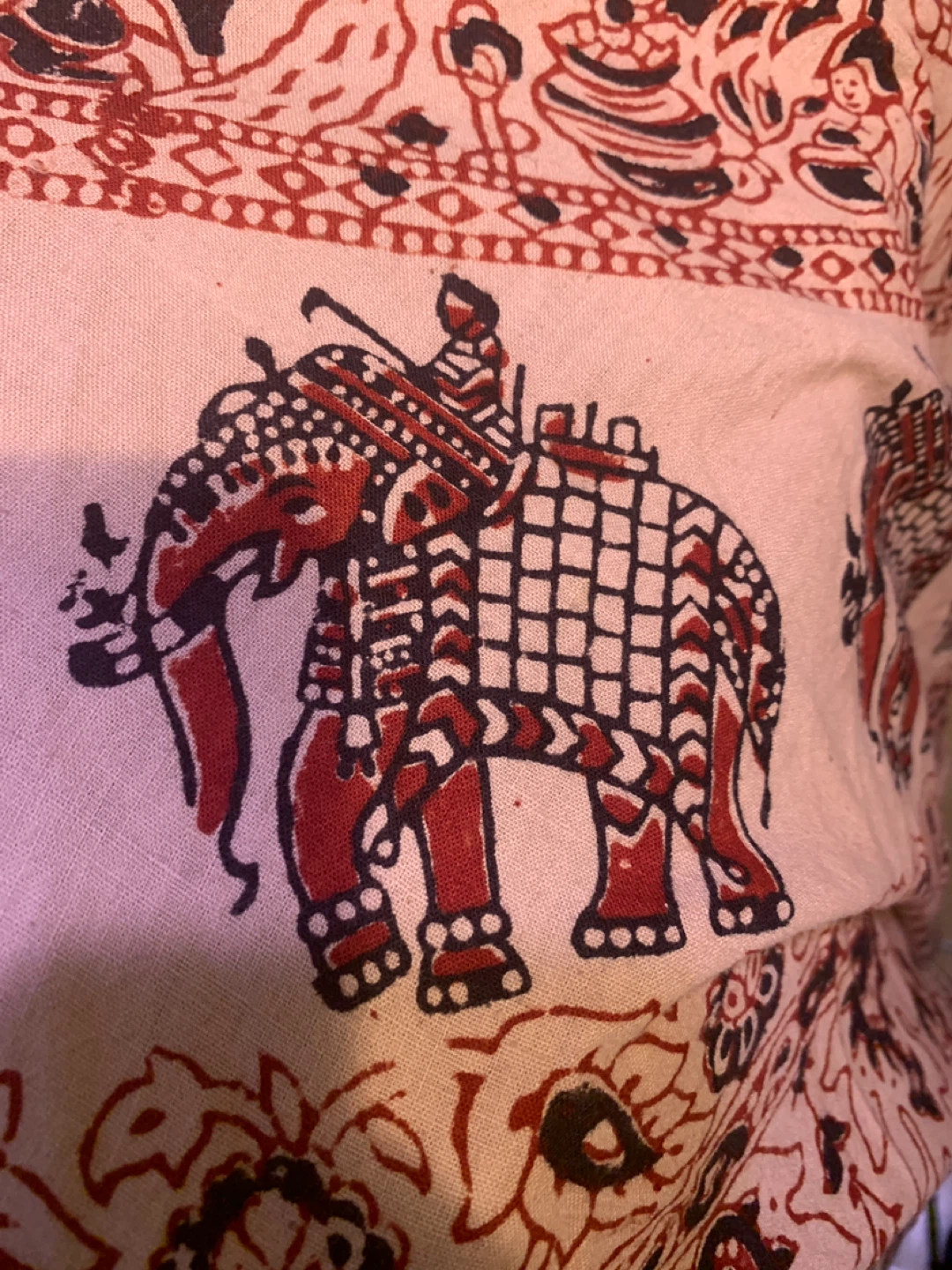 Womens Wrap Around Skirt. Red and Tan. Size Small to Medium. - photo 3