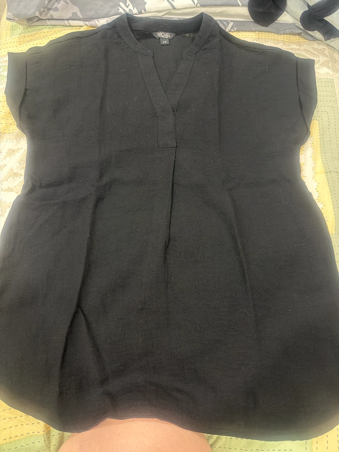 Rachel Rachel Roy Black V-Neck Top