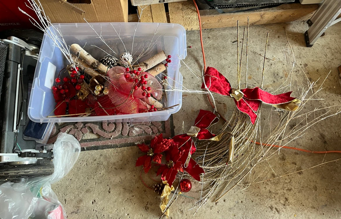 Christmas Decorative Branches and Ornaments