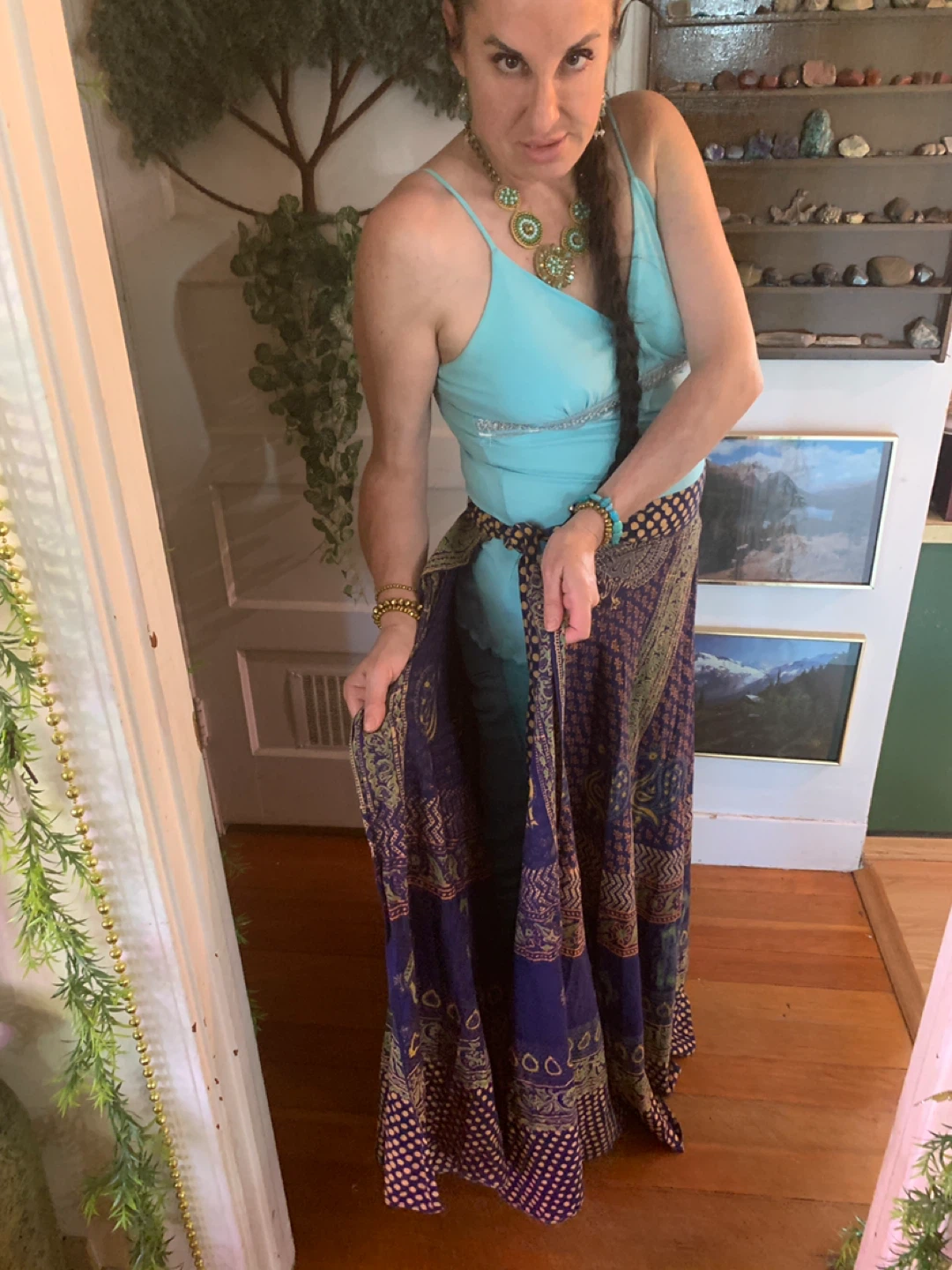 Womens Wrap Around Skirt. Blue. Size Small to Medium. - photo 2