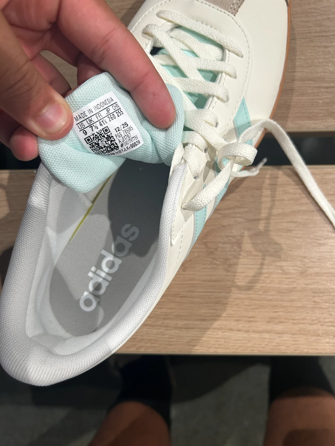 Adidas VL Court 3.0 Shoes – White/Mint Gum Sole – Brand New - photo 2