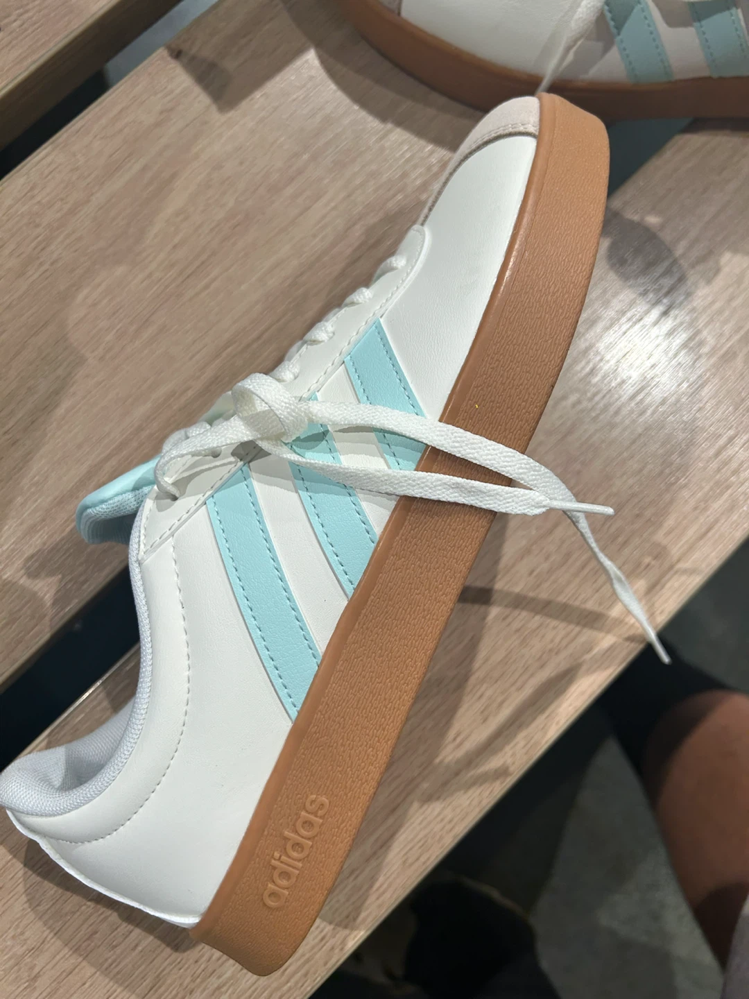 Adidas VL Court 3.0 Shoes – White/Mint Gum Sole – Brand New - photo 3