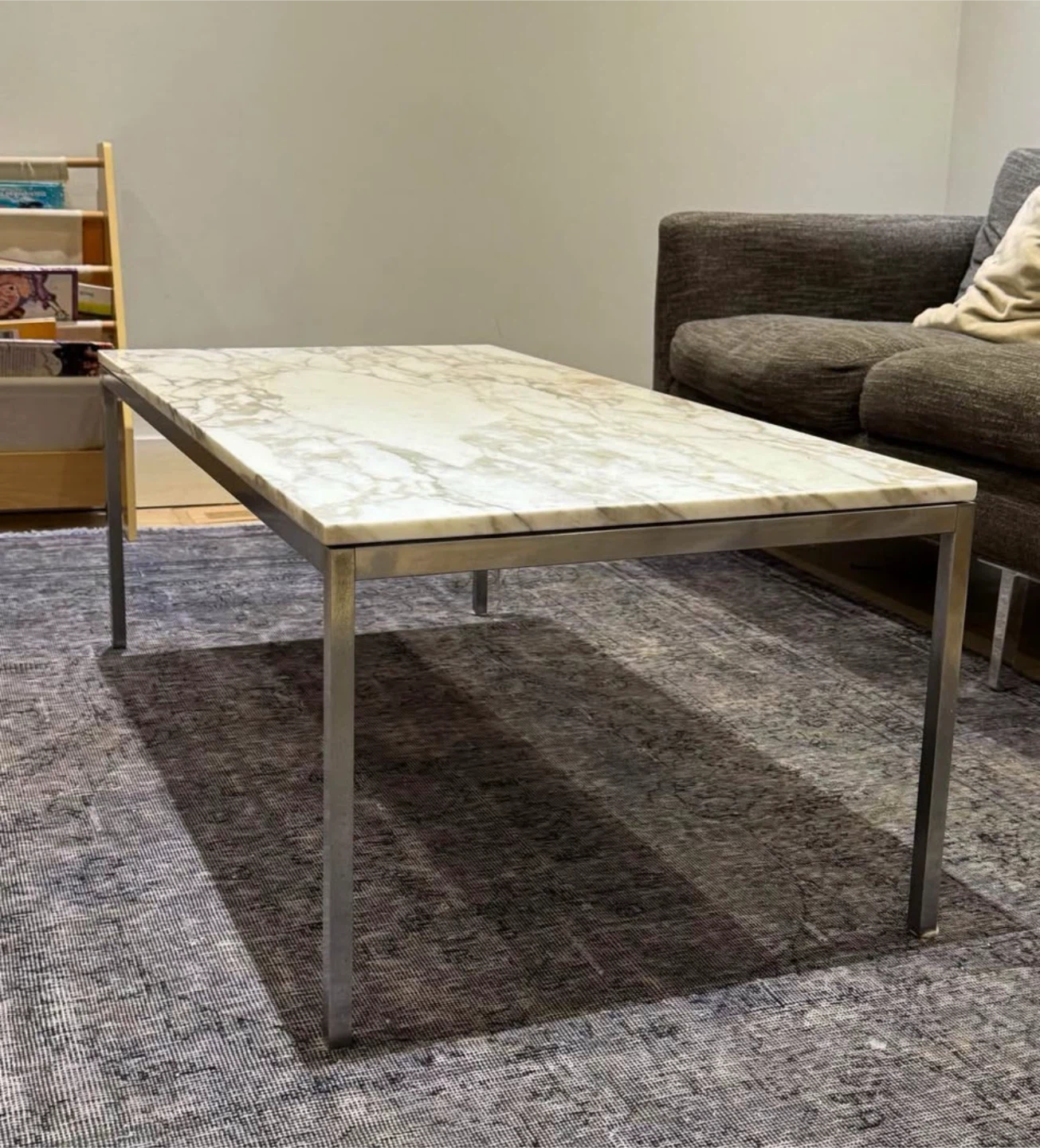 Marble Top Coffee Table with Metal Base - photo 2