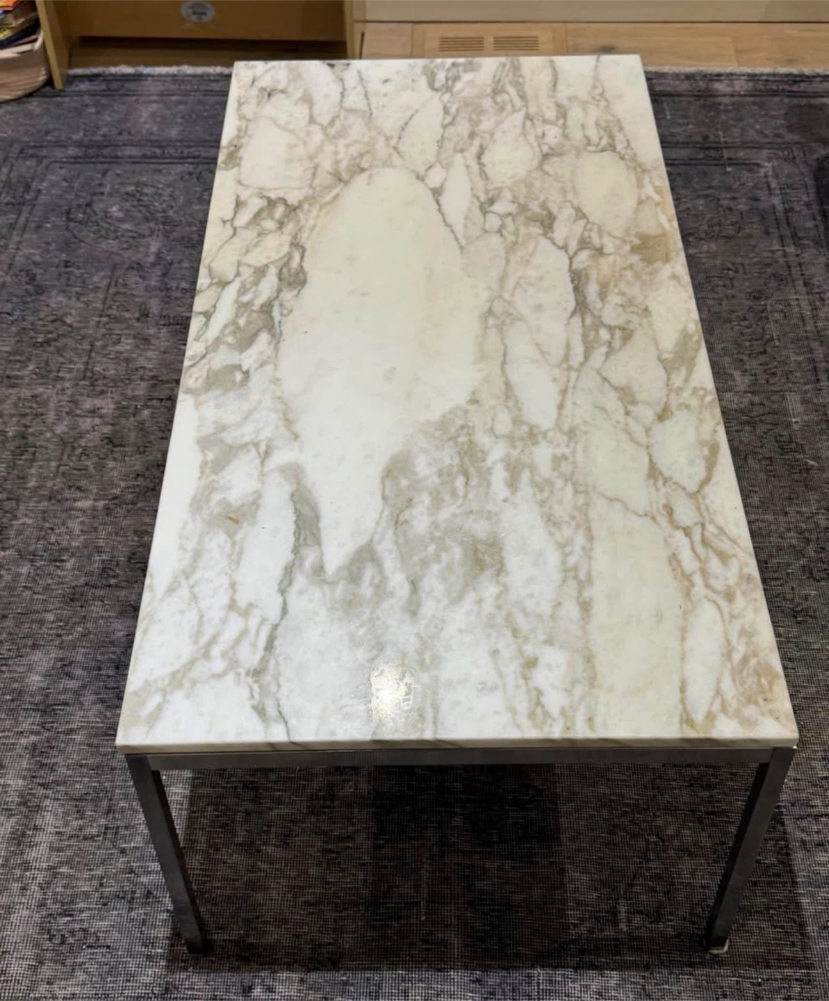 Marble Top Coffee Table with Metal Base - photo 3