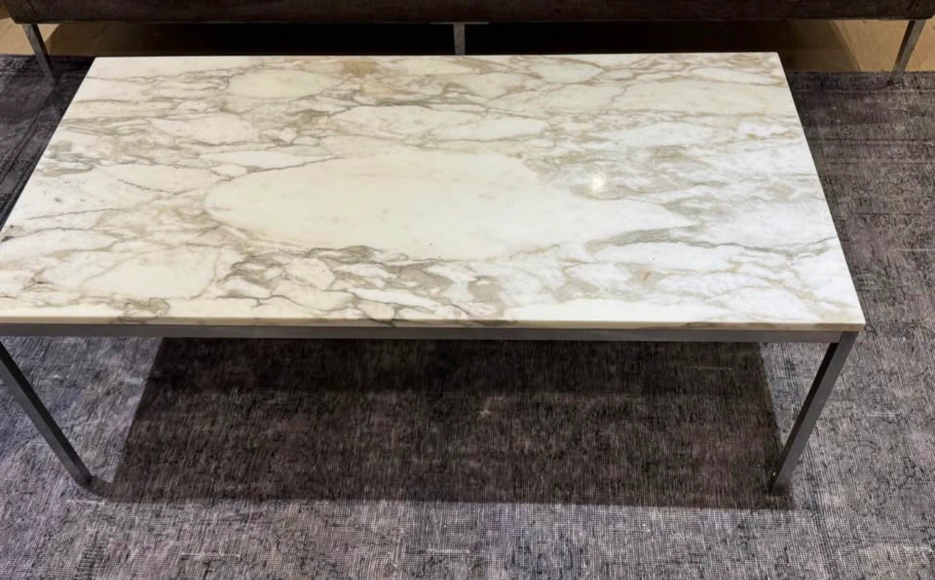 Marble Top Coffee Table with Metal Base - photo 4