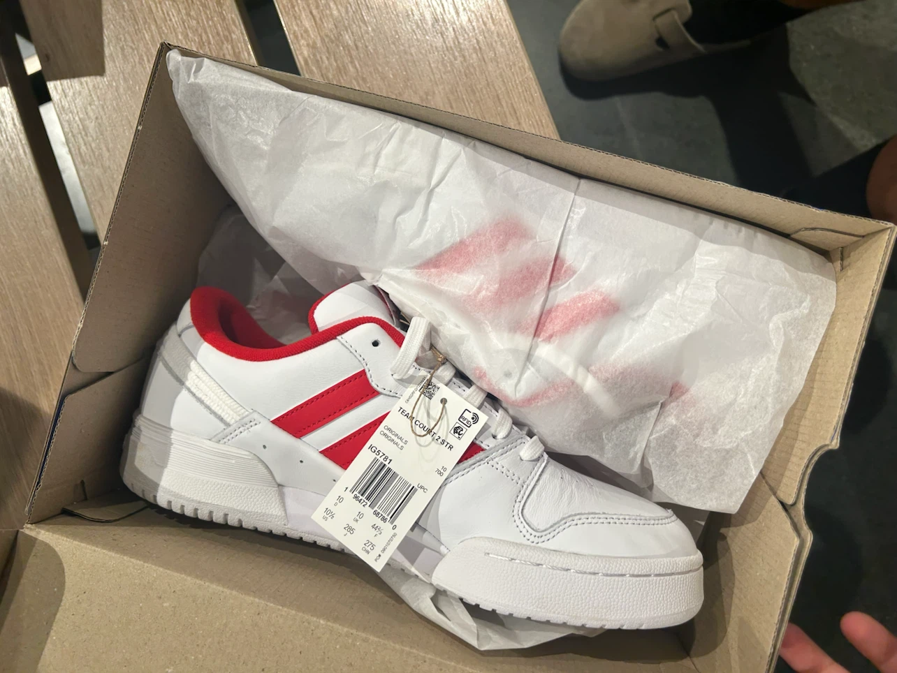 Adidas Team Court 2 STR – White/Red – Brand New – Sizes 7–10