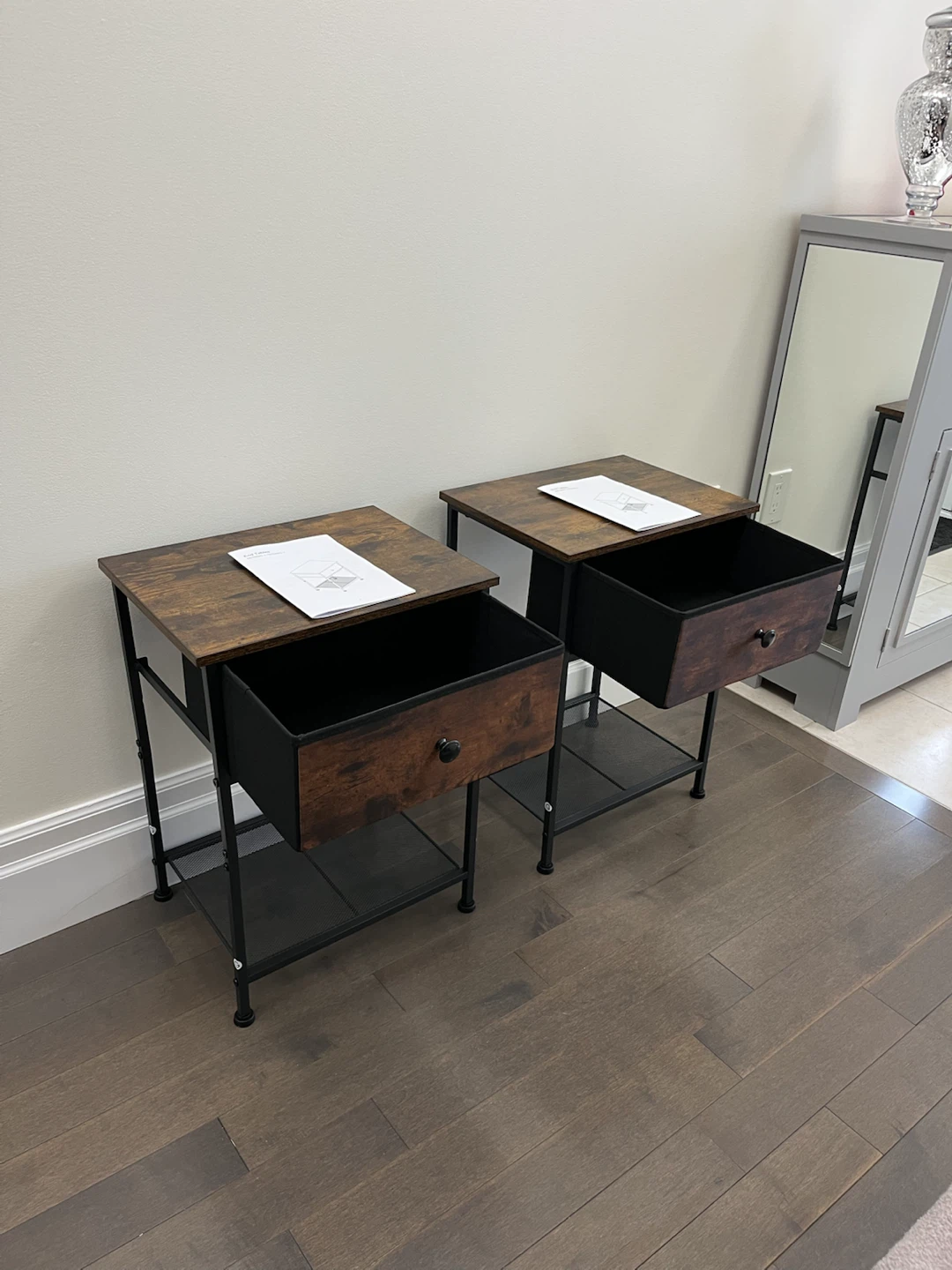 New Brown Tables w/ Drawer - photo 2