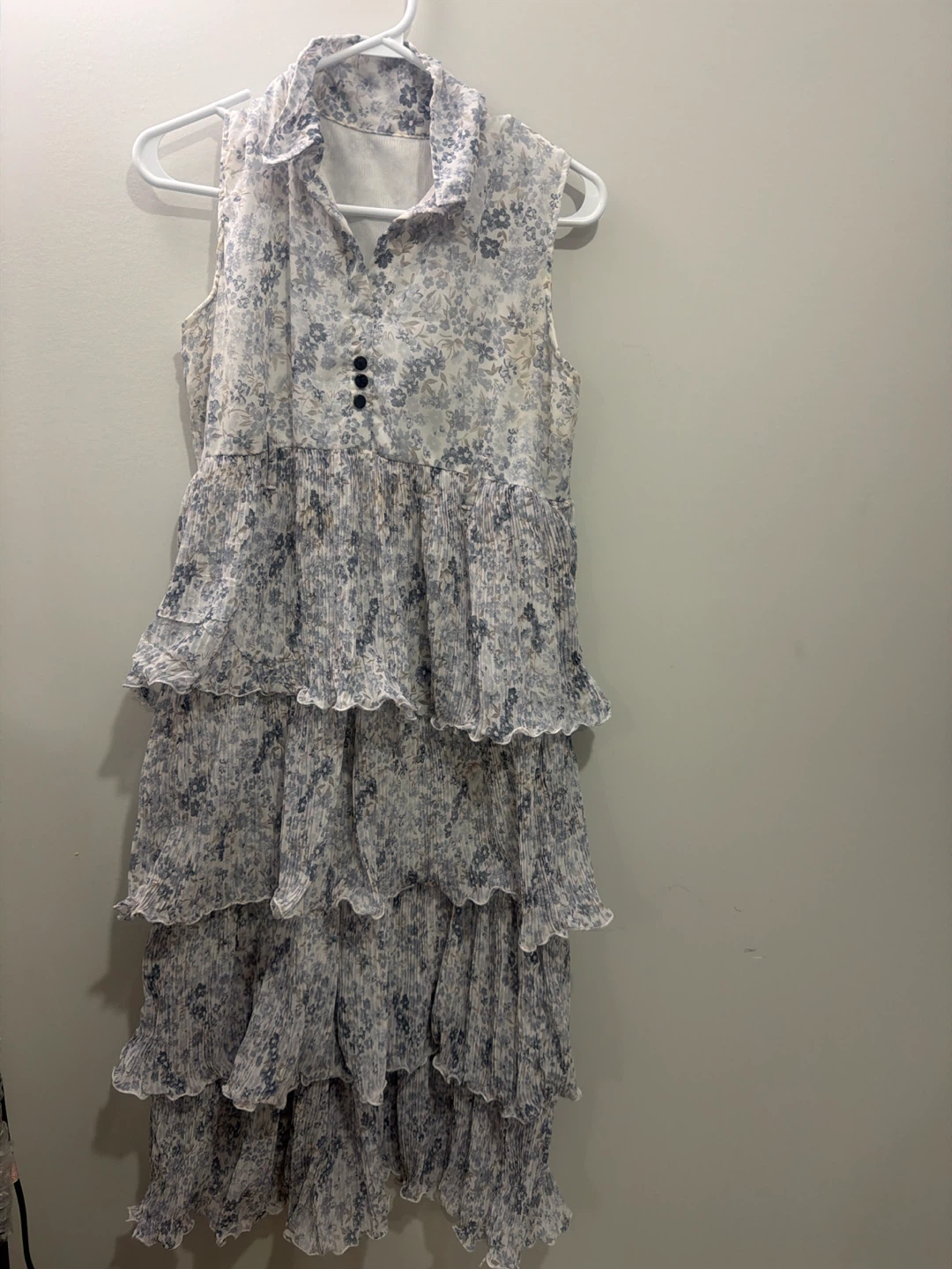 Floral Tiered Chiffon Dress