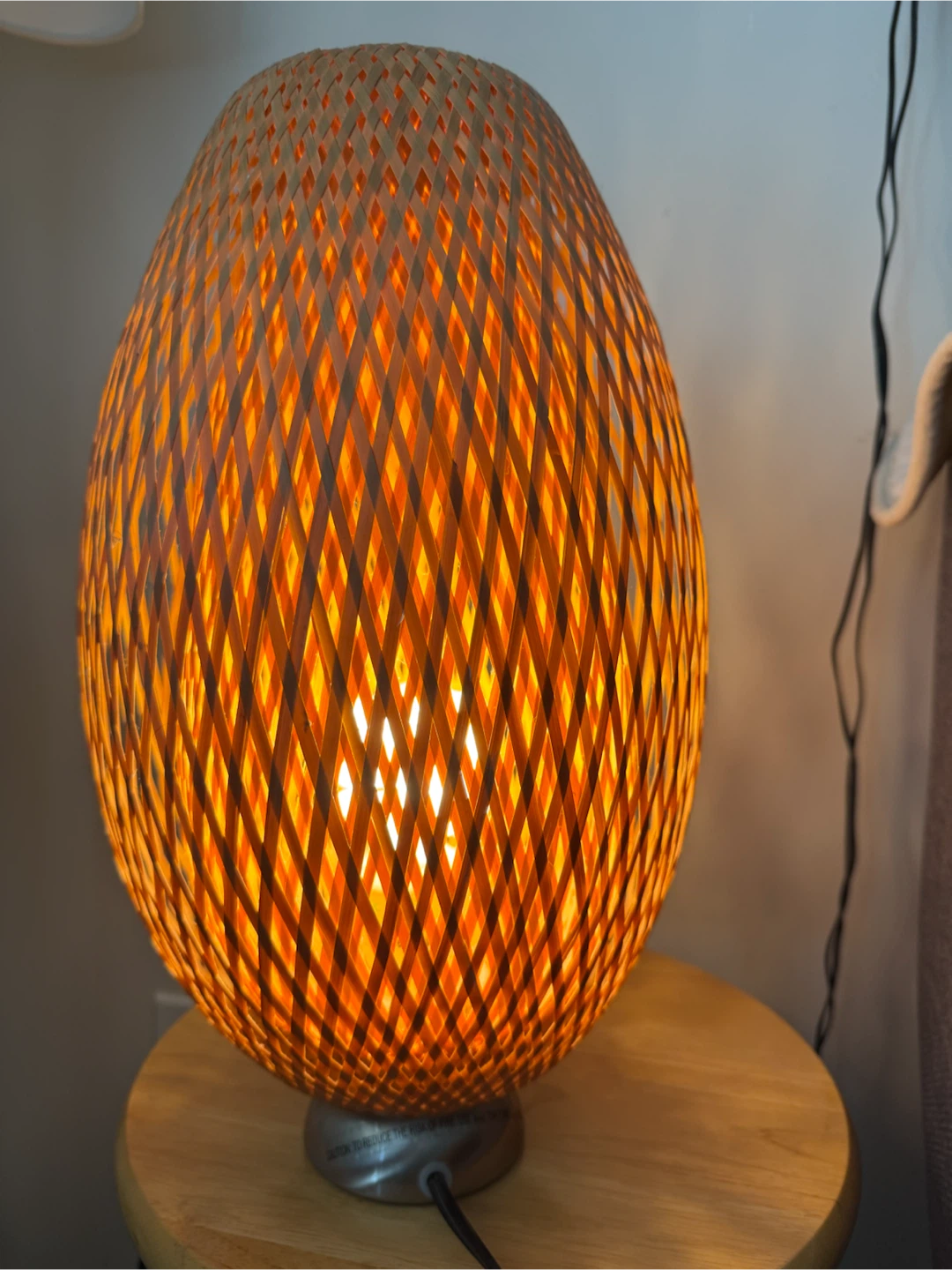 Woven Basket Table Lamp - photo 2