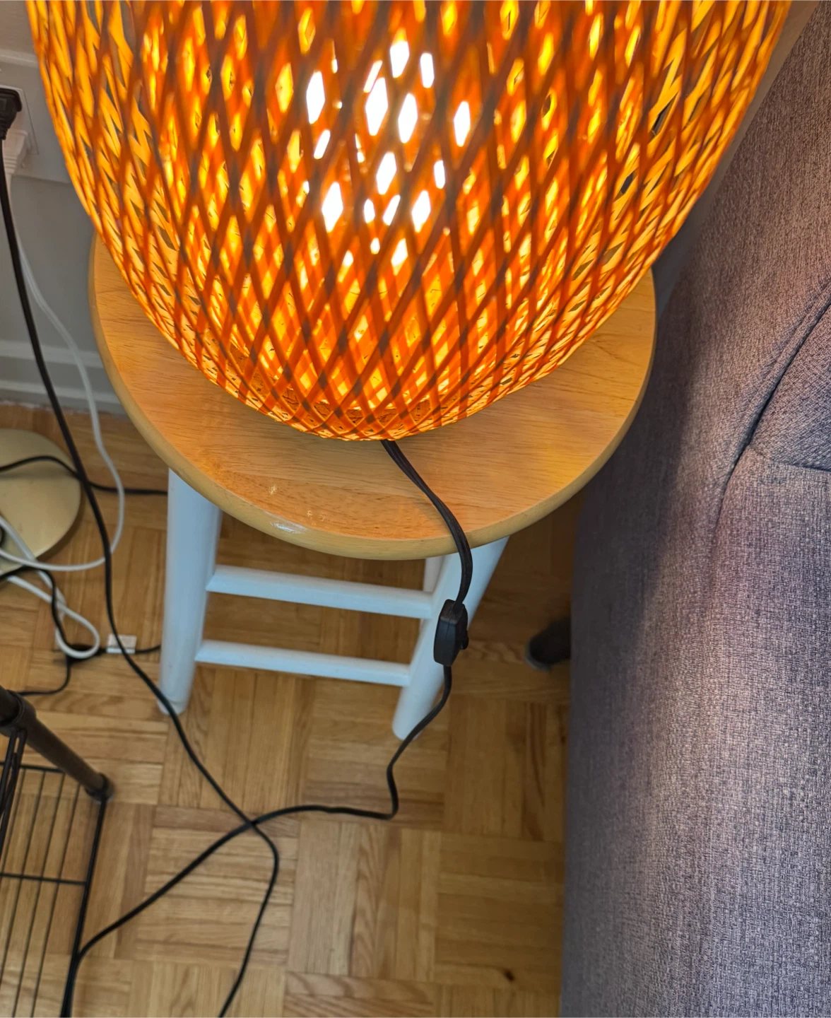 Woven Basket Table Lamp - photo 3